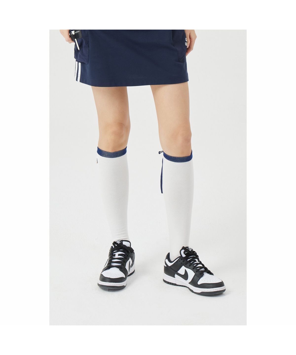 골든베어(GOLDEN BEAR) (W) Ribbon Tie Knee-Socks   G6LAX26242NYX