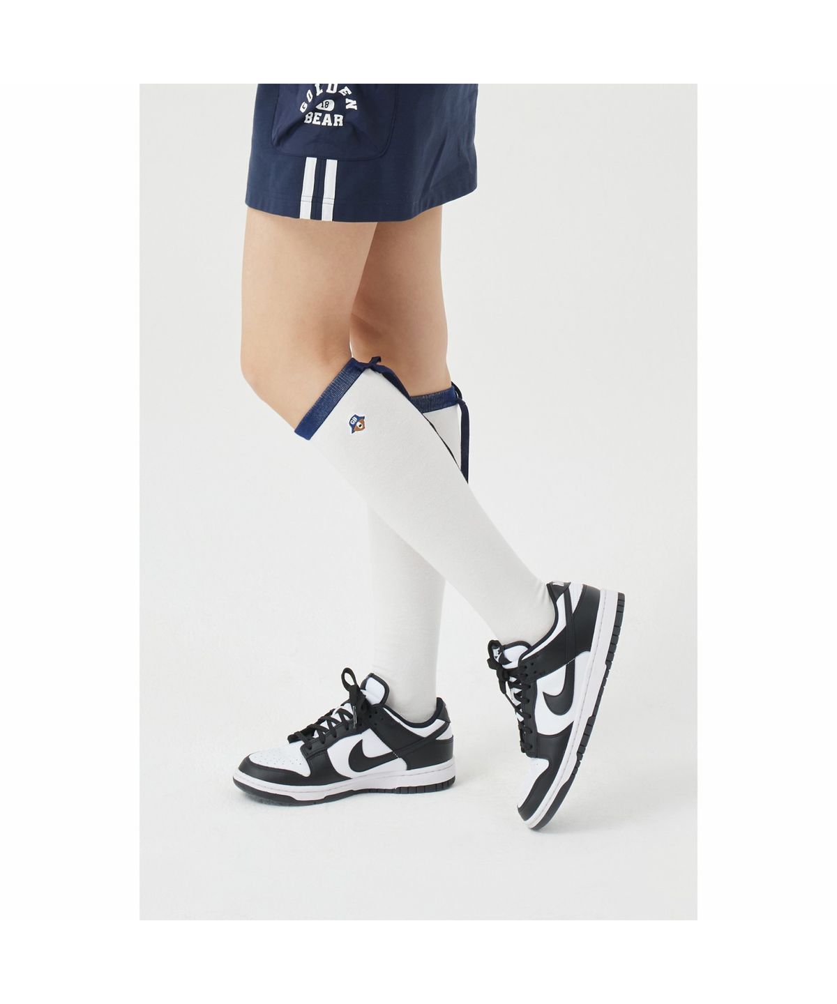 골든베어(GOLDEN BEAR) (W) Ribbon Tie Knee-Socks   G6LAX26242NYX