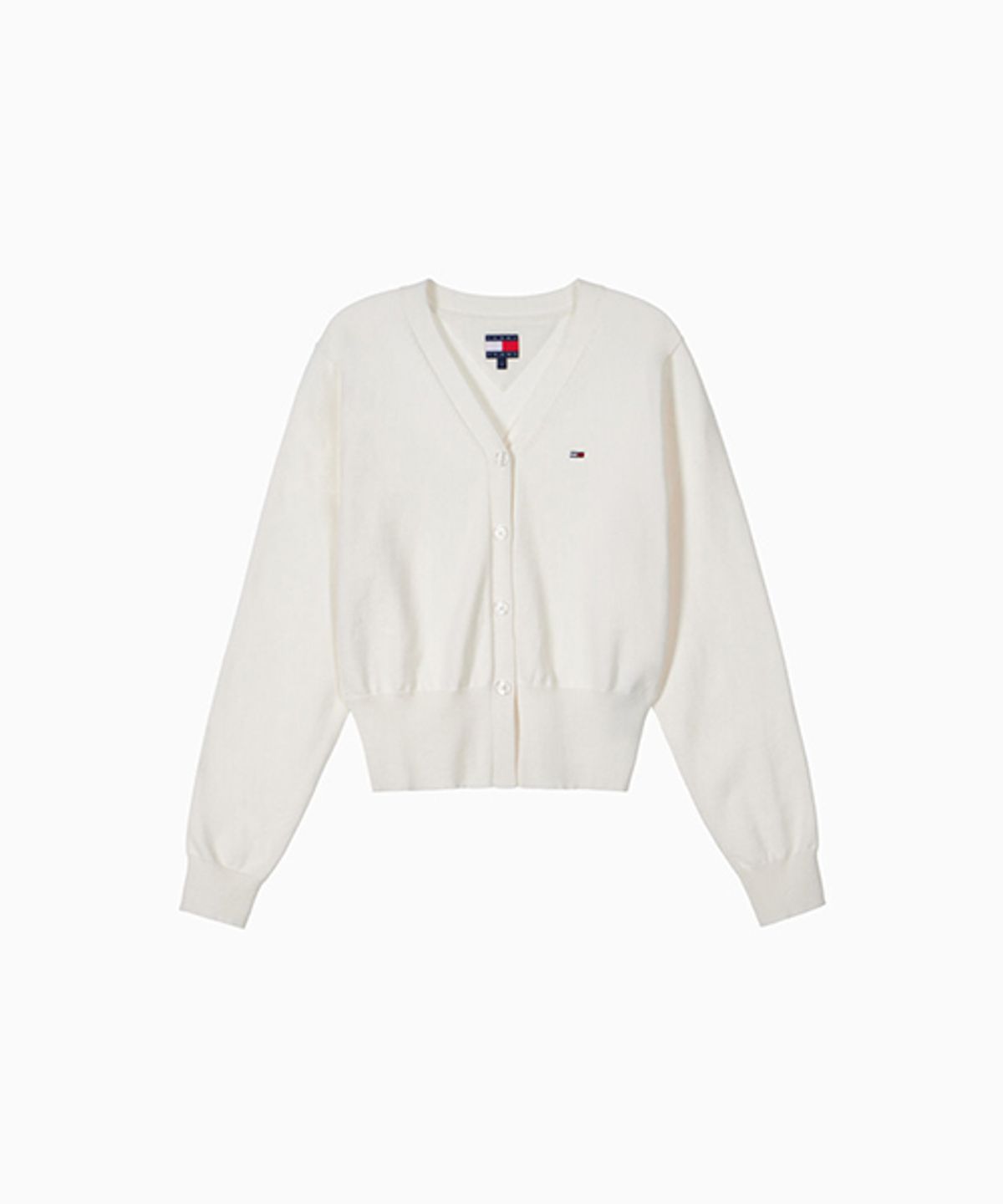 타미진스(TOMMY JEANS) 에센셜 브이넥 가디건 (T32G0KCD11TWT2YBH)