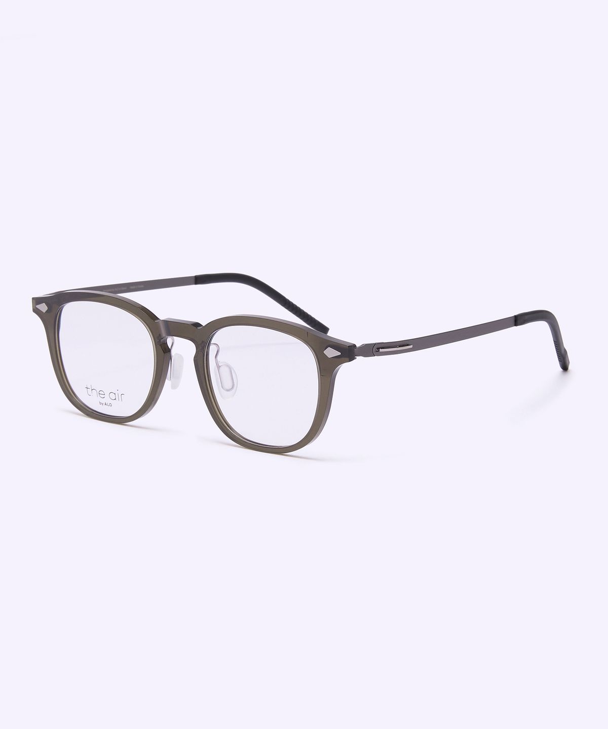 알로아이웨어(ALO EYEWEAR) [The air] AL5511 1310G 아넬 라이트 초경량 안경테 카키 블루라이트 렌즈 선택