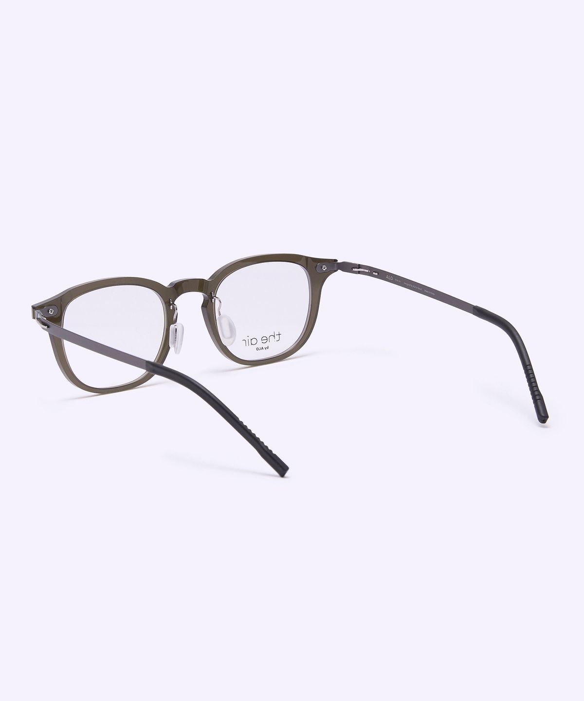 알로아이웨어(ALO EYEWEAR) [The air] AL5511 1310G 아넬 라이트 초경량 안경테 카키 블루라이트 렌즈 선택
