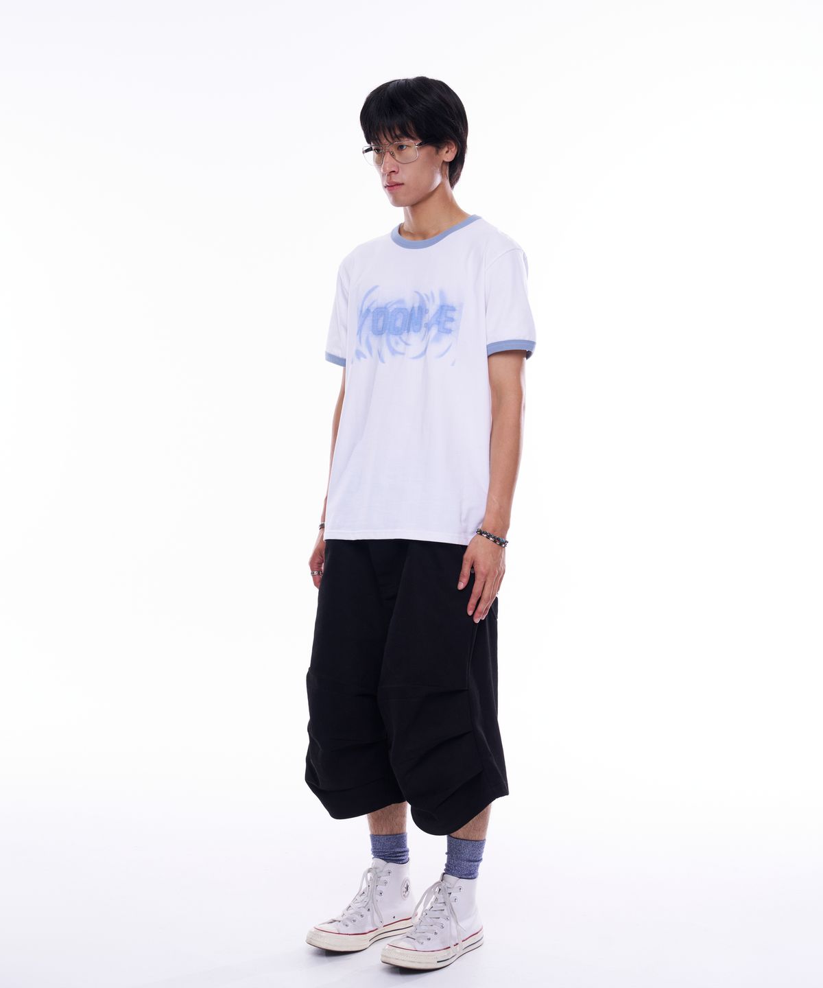 윤 애(YOON AE) Yoon:AE Logo Ringer T-Shirt (Sky Blue)