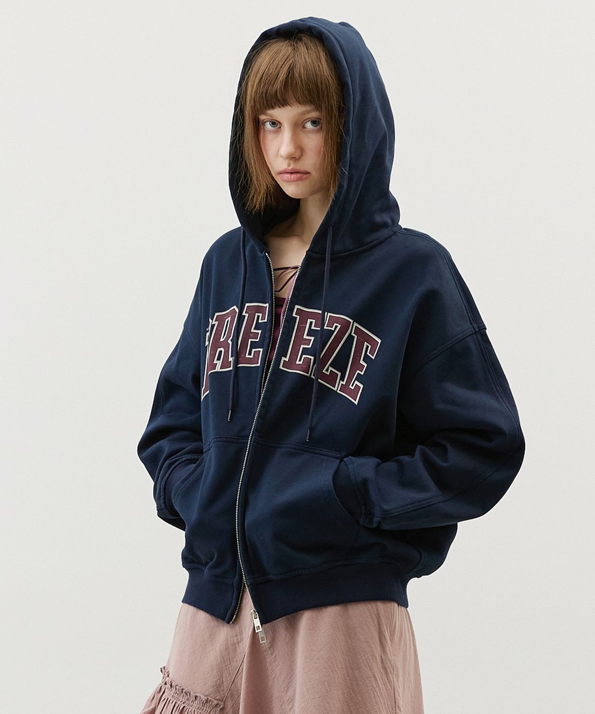 시티브리즈(CITYBREEZE) 브리즈 아치 로고 후디 집업_4COLORS