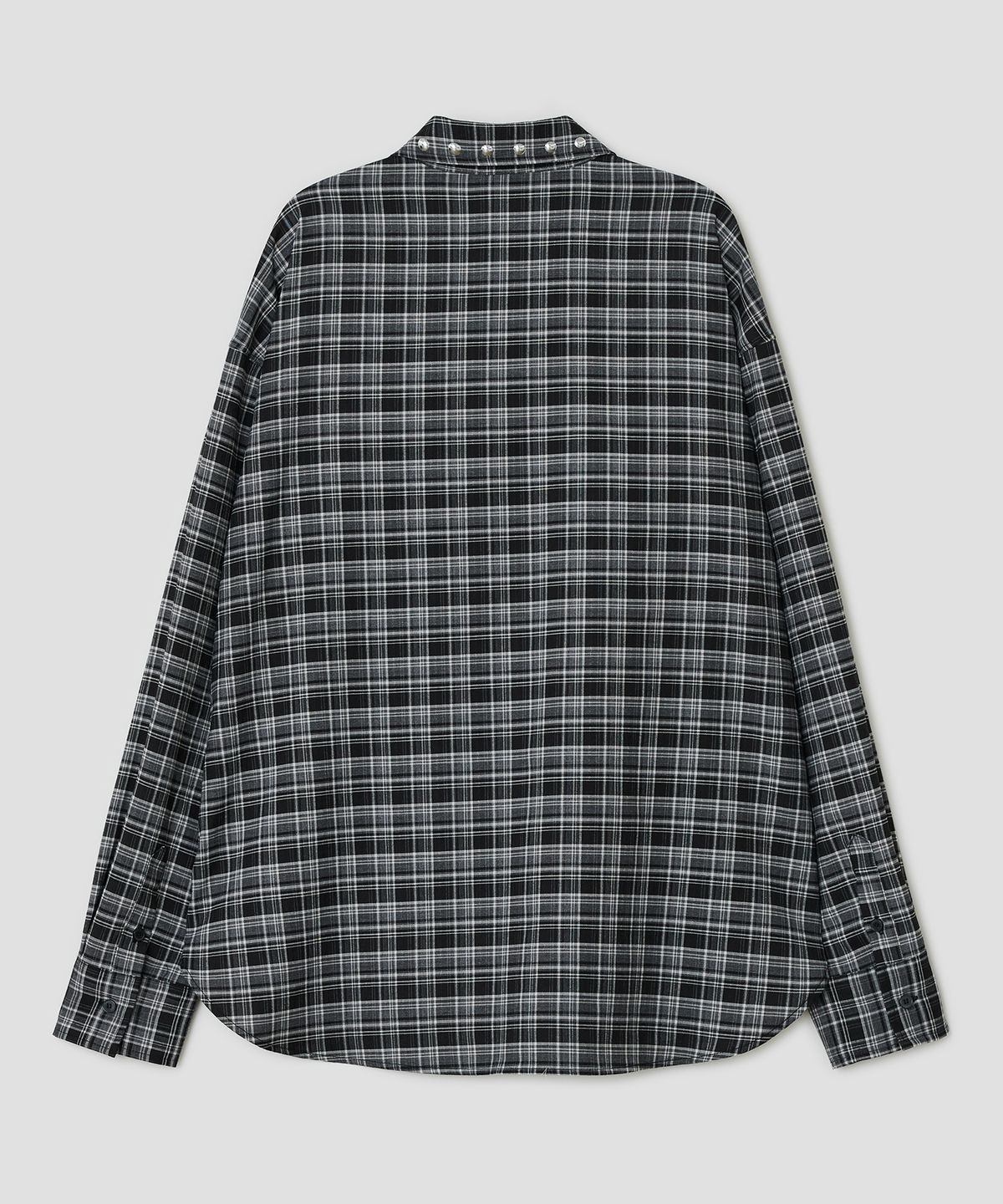 타입서비스(TYPESERVICE) Hotfix Embroidered Check Shirt [Black]