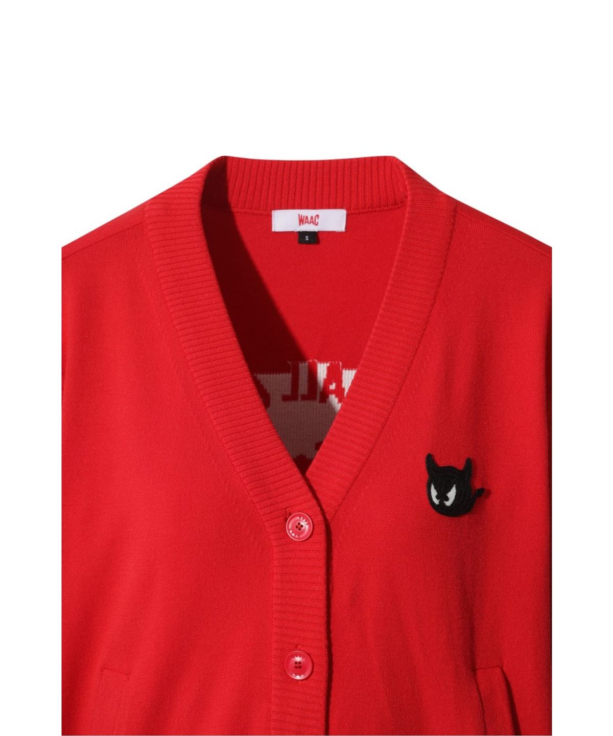 왁(WAAC) WAACKY V-neck Cardigan WWWAS26104REX