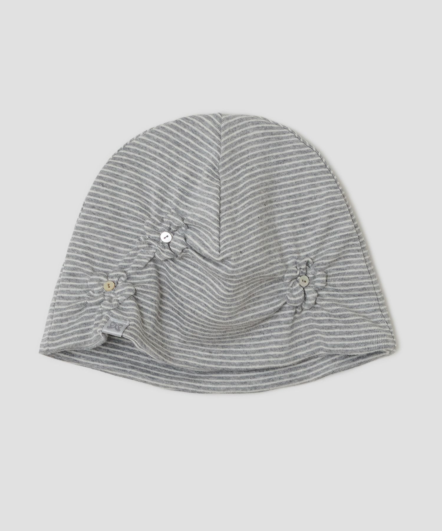 MUSINSA | TYPESERVICE Flower Button Beanie [Gray]