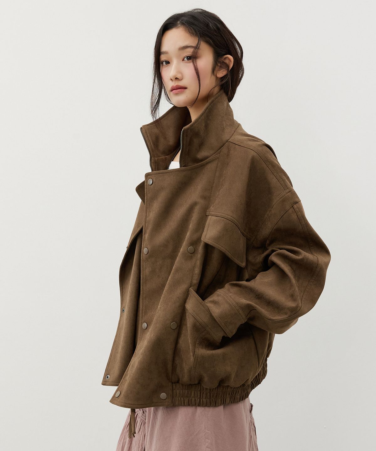 시티브리즈(CITYBREEZE) 스웨이드 유틸리티 점퍼_KHAKI BROWN