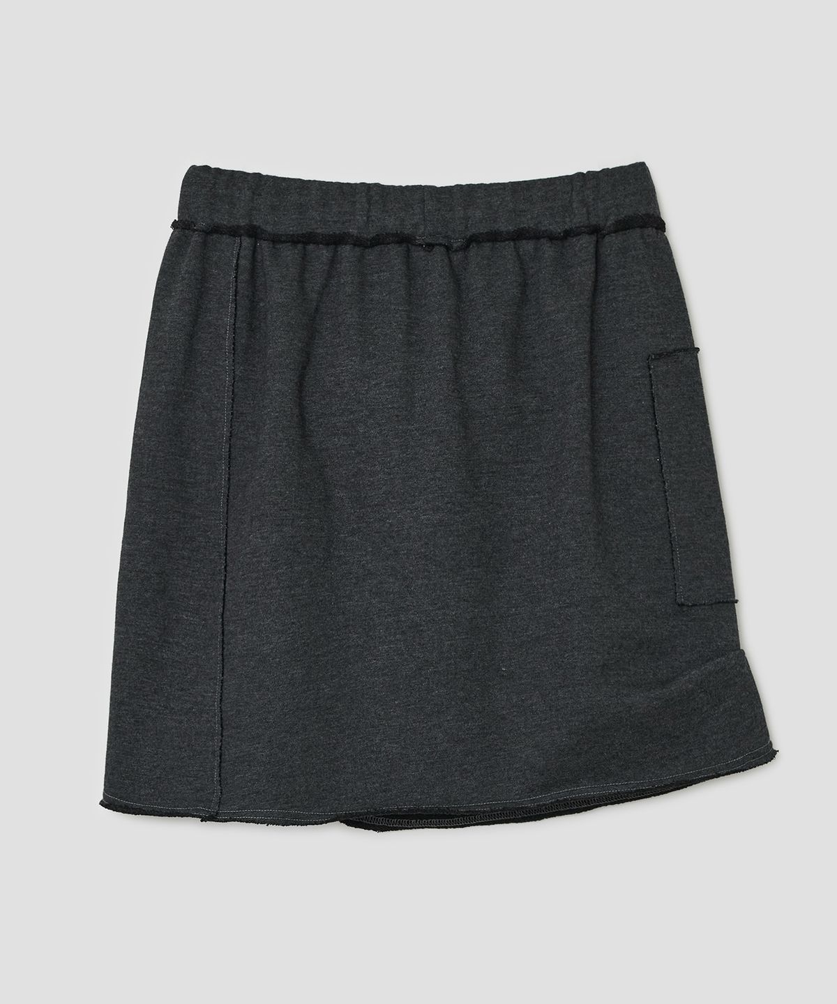 타입서비스(TYPESERVICE) Slit Pocket Jersey Skirt [Charcoal]