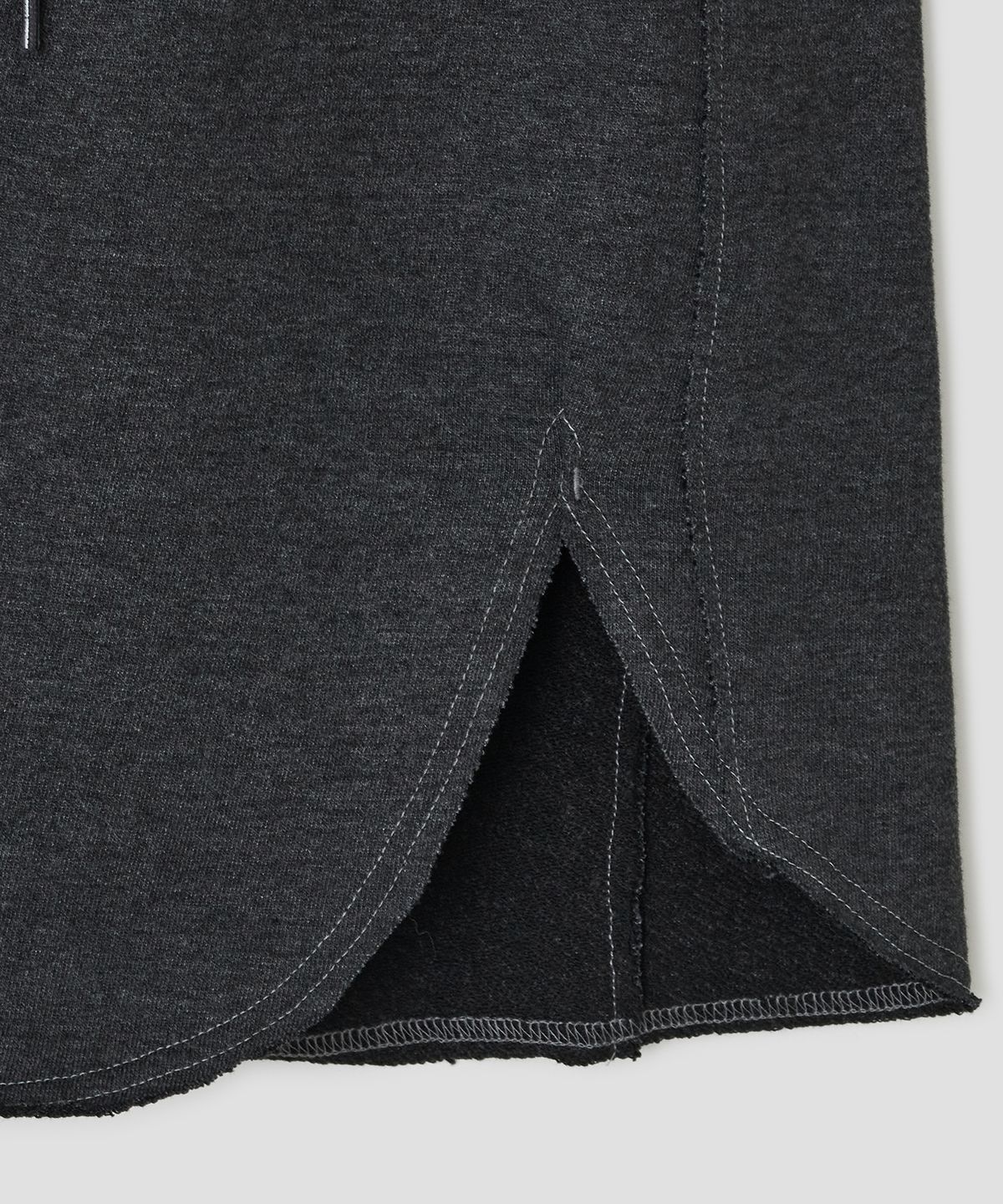 타입서비스(TYPESERVICE) Slit Pocket Jersey Skirt [Charcoal]