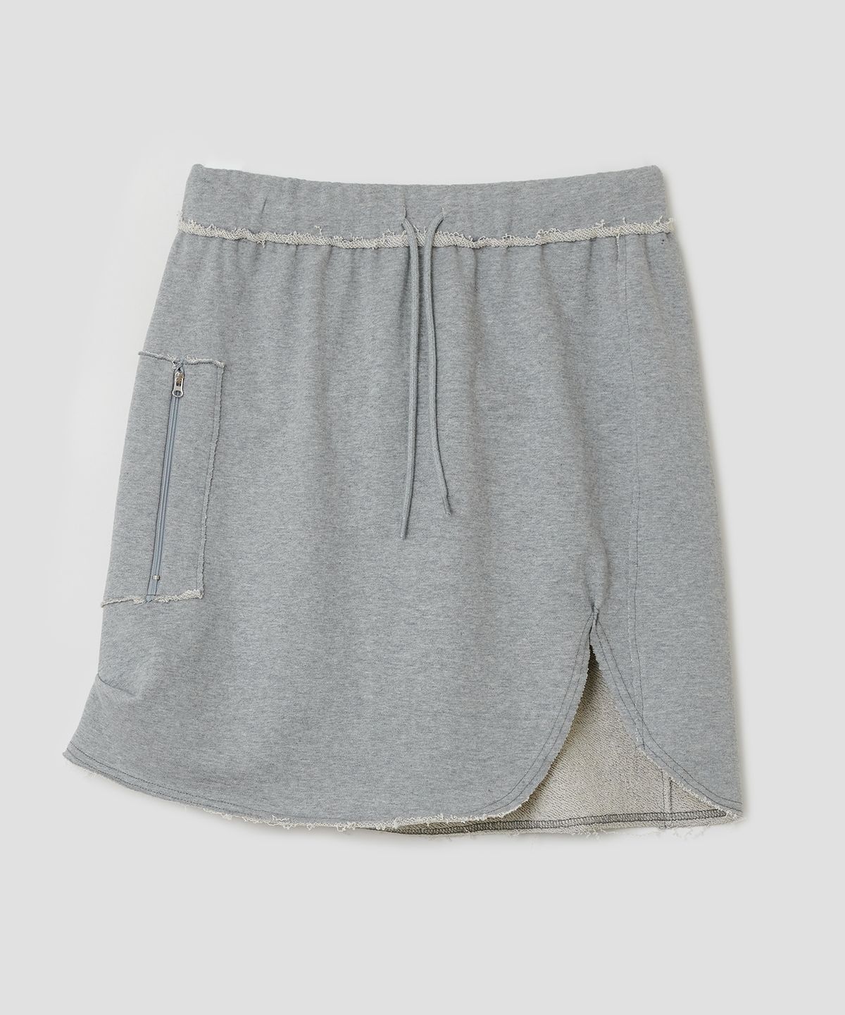 타입서비스(TYPESERVICE) Slit Pocket Jersey Skirt [Gray]