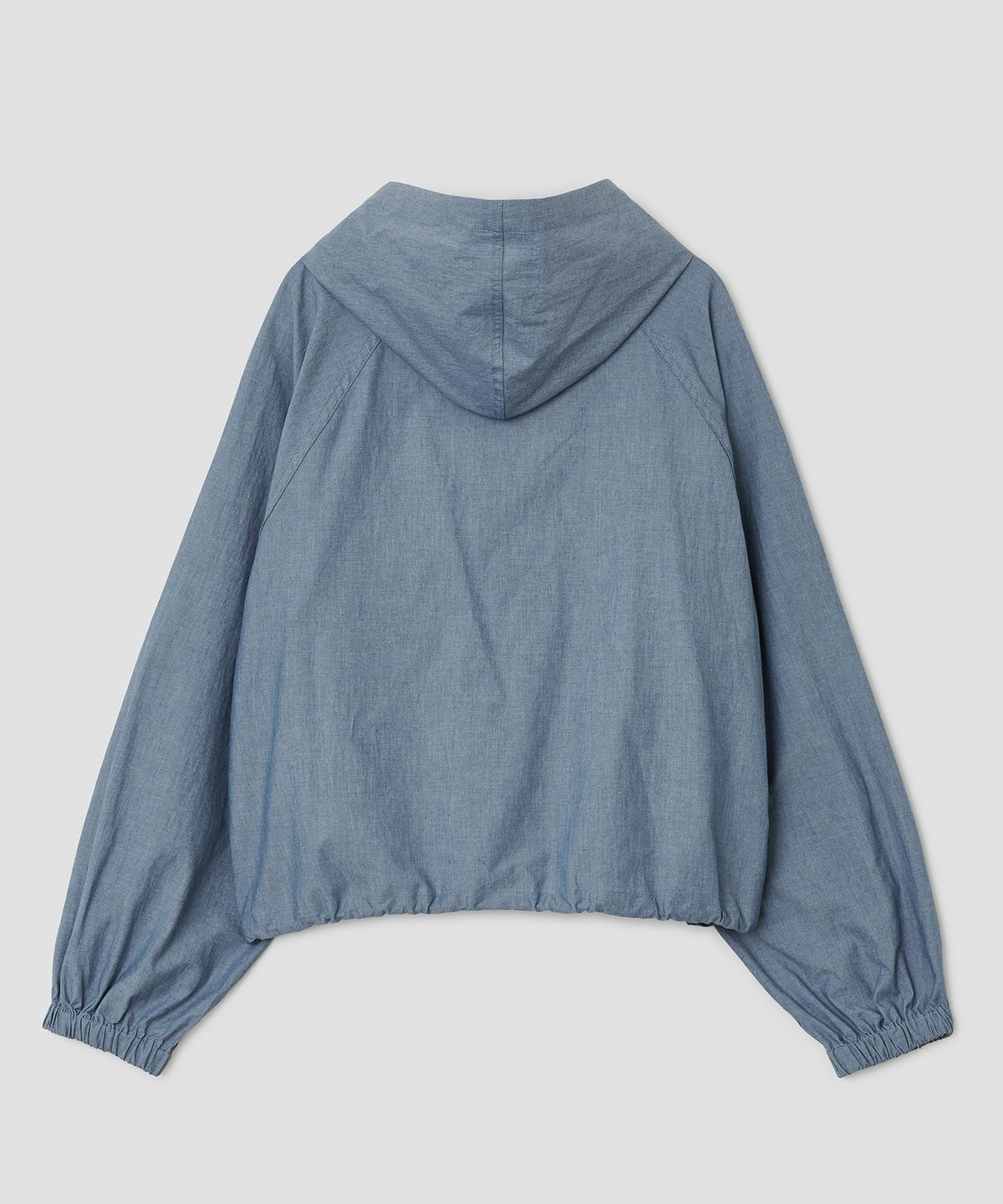 타입서비스(TYPESERVICE) Embroidered Raglan Denim Hood Shirt [Blue]
