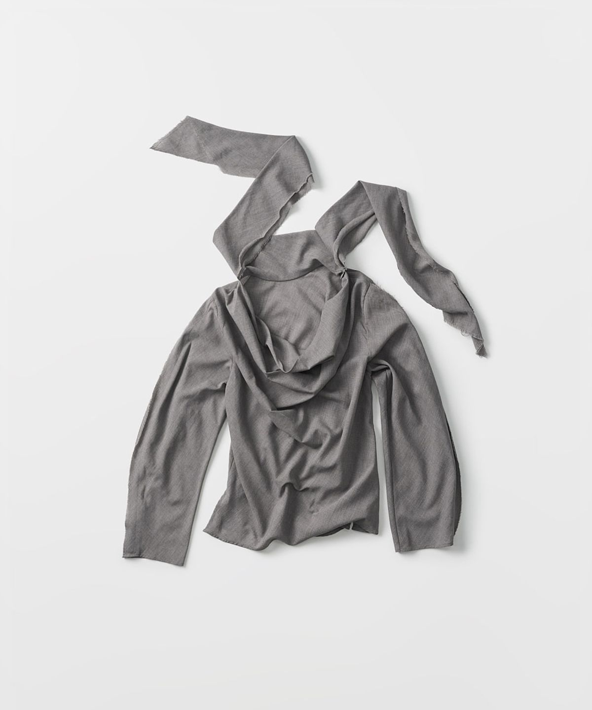 베르소(VERSO) Two-Way Scarf Fringed Blouse
