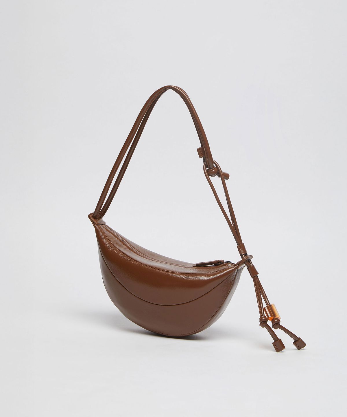 아카이브앱크(ARCHIVEPKE) Small fling bag(Glossy milk brown)_OVBAX26001GMB