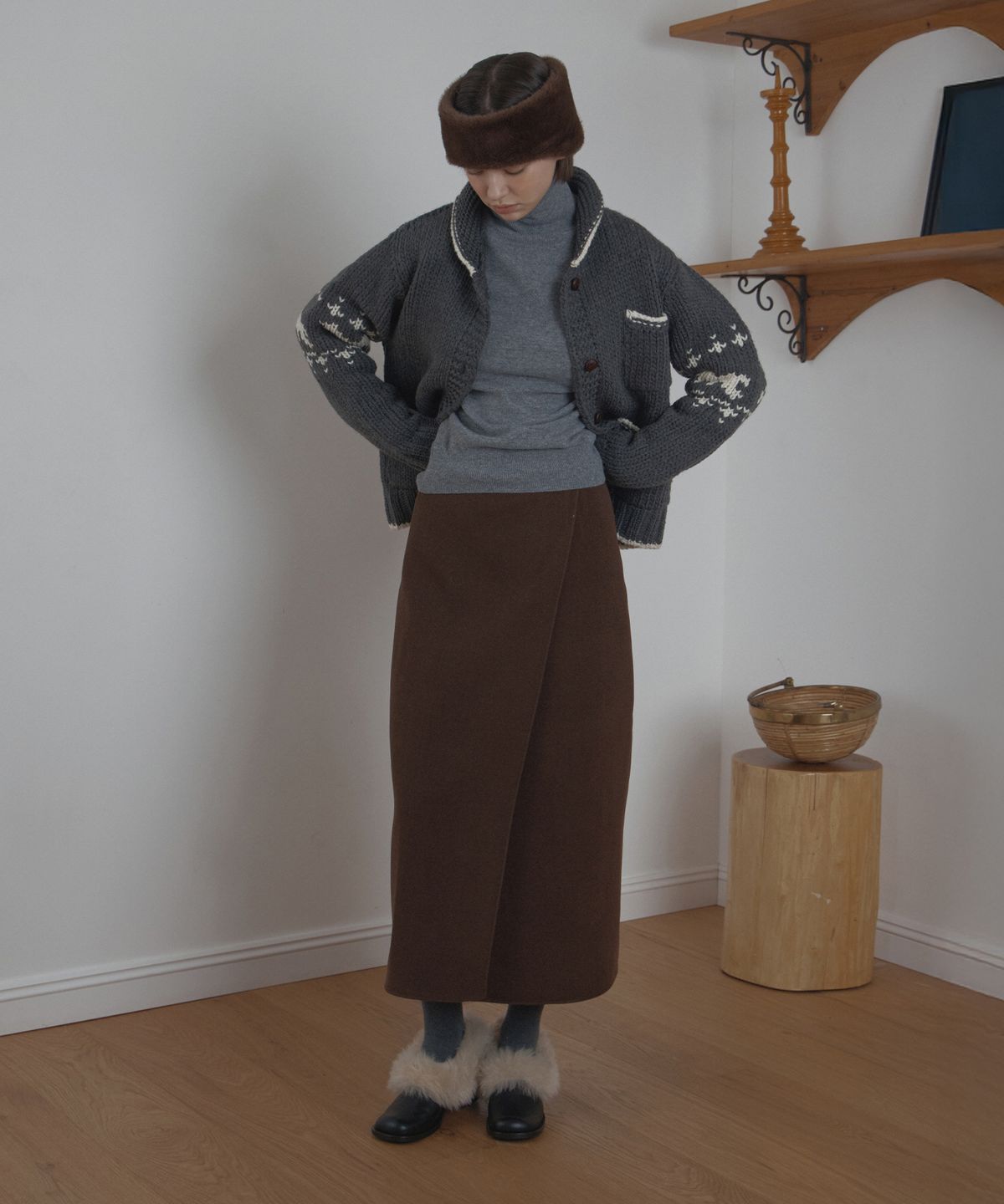 포에트서울(POETSEOUL) winter koichan cardigan_gray