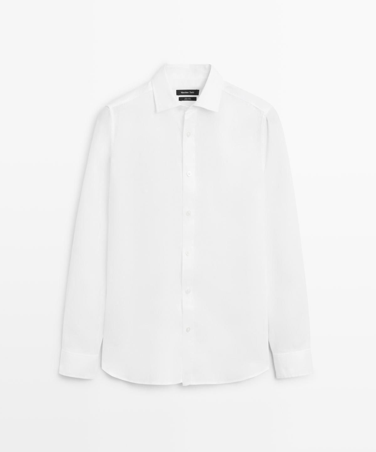 마시모두띠(MASSIMO DUTTI) 슬림 핏 100% 린넨 셔츠