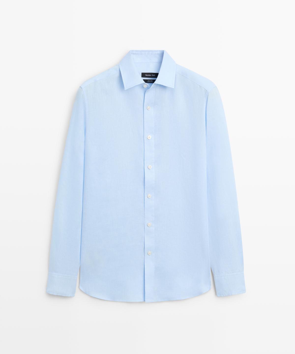 마시모두띠(MASSIMO DUTTI) 슬림 핏 100% 린넨 셔츠