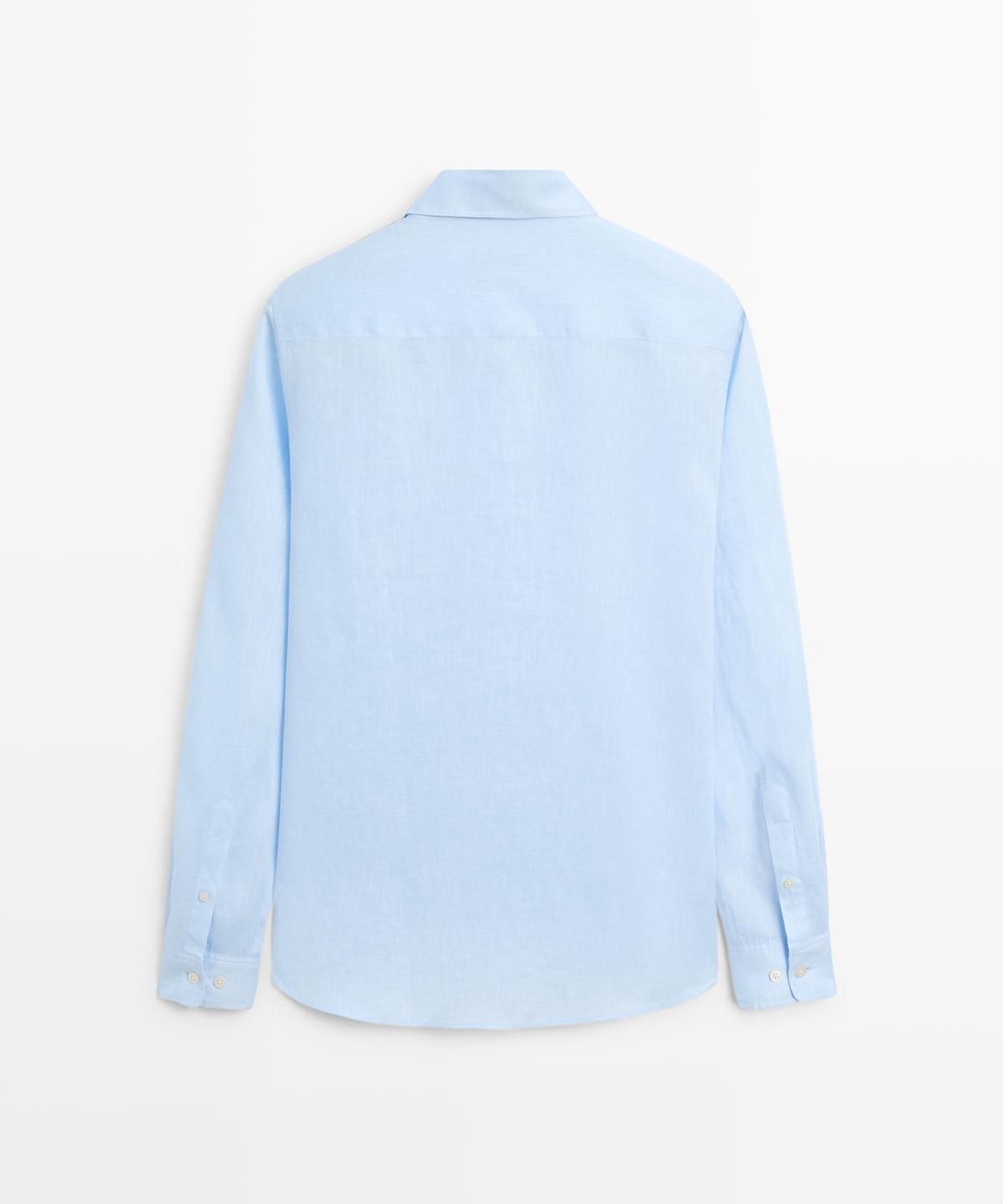 마시모두띠(MASSIMO DUTTI) 슬림 핏 100% 린넨 셔츠