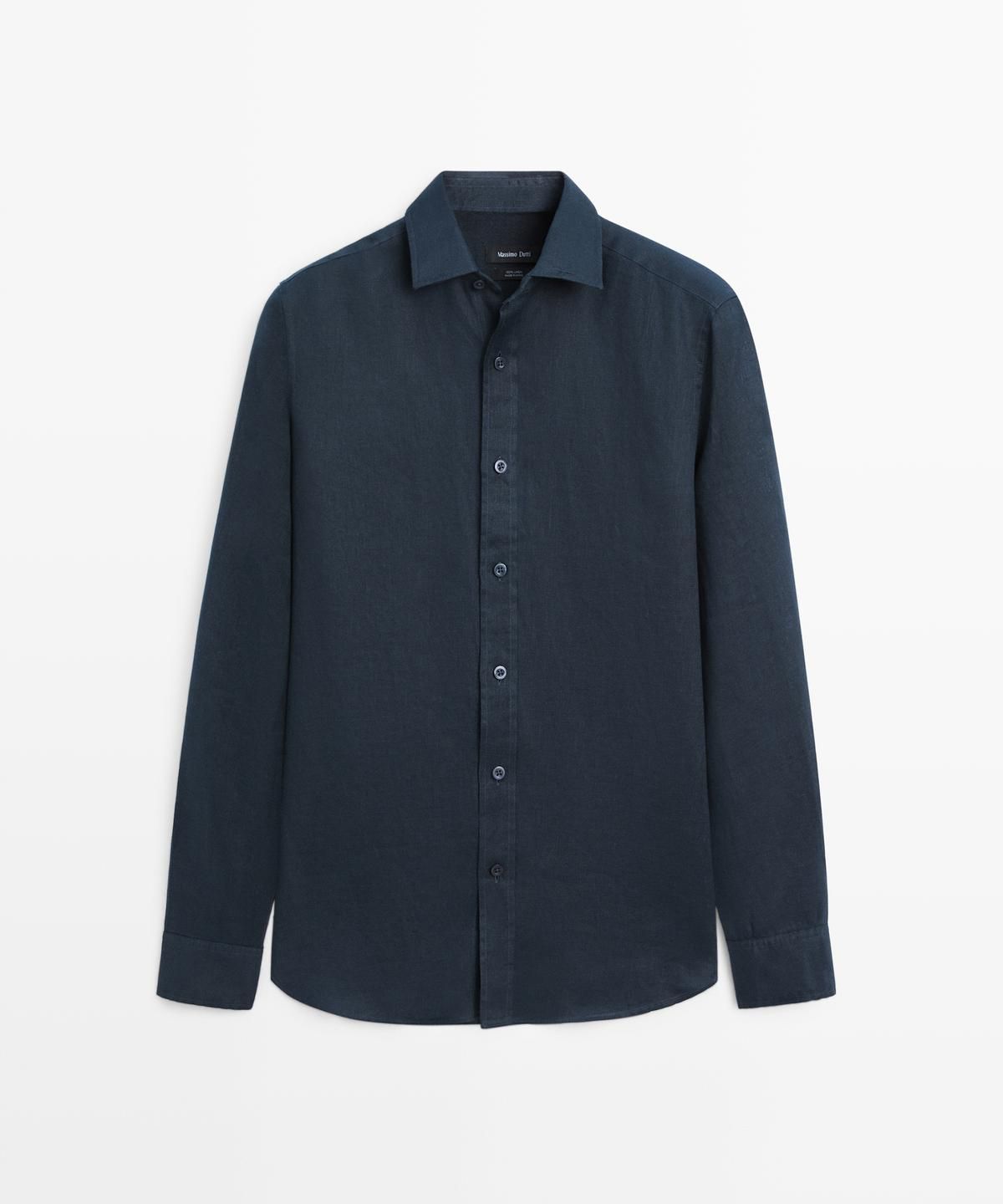 마시모두띠(MASSIMO DUTTI) 슬림 핏 100% 린넨 셔츠