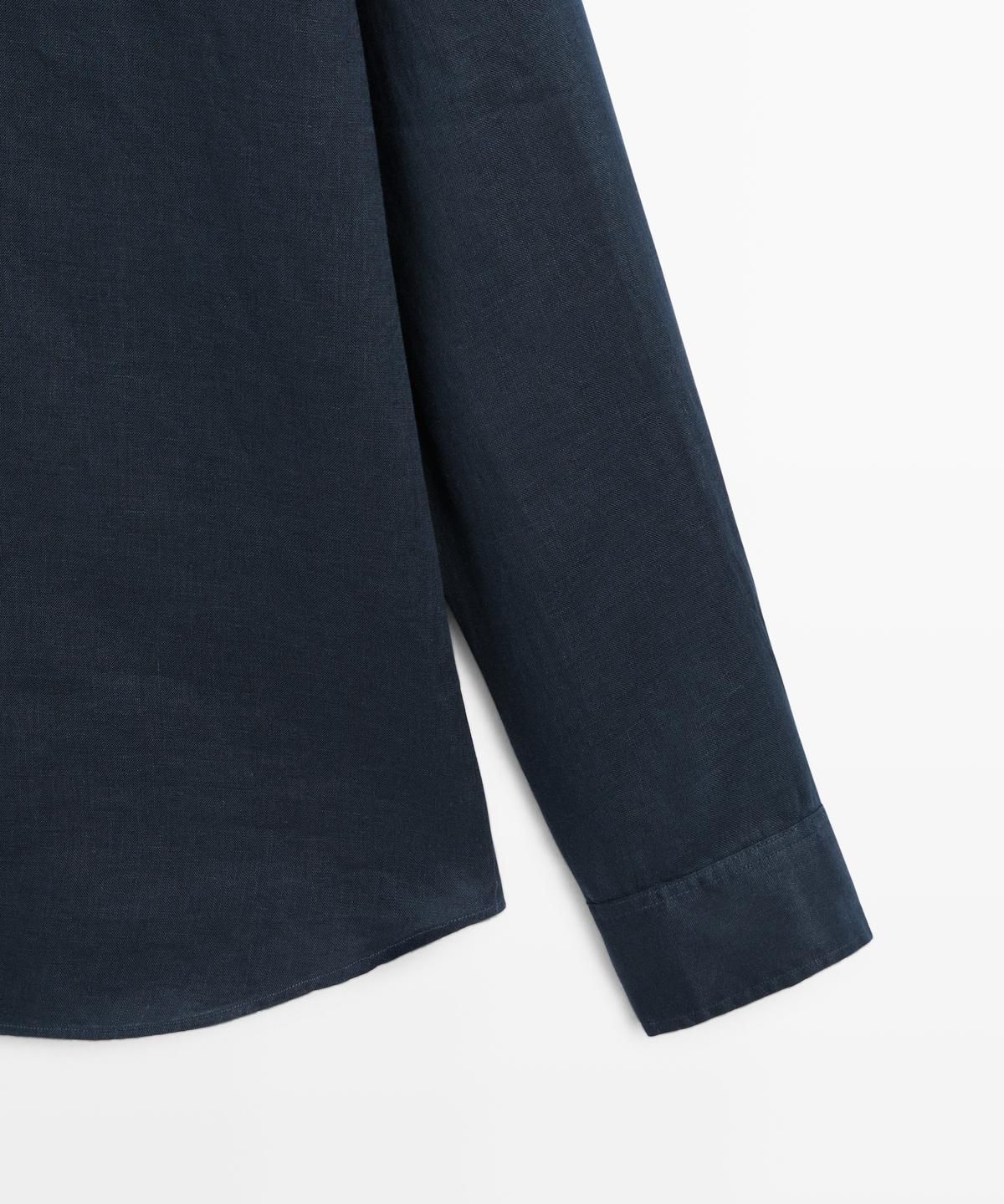 마시모두띠(MASSIMO DUTTI) 슬림 핏 100% 린넨 셔츠