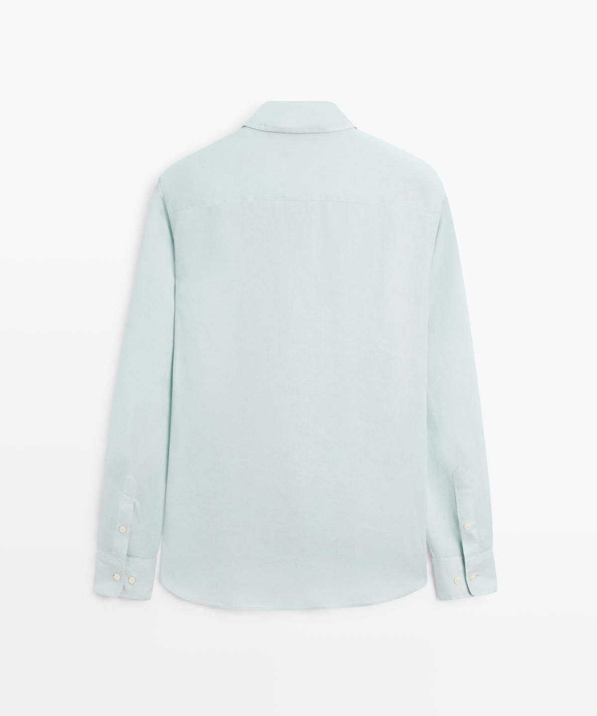마시모두띠(MASSIMO DUTTI) 100% 린넨 슬림핏 셔츠