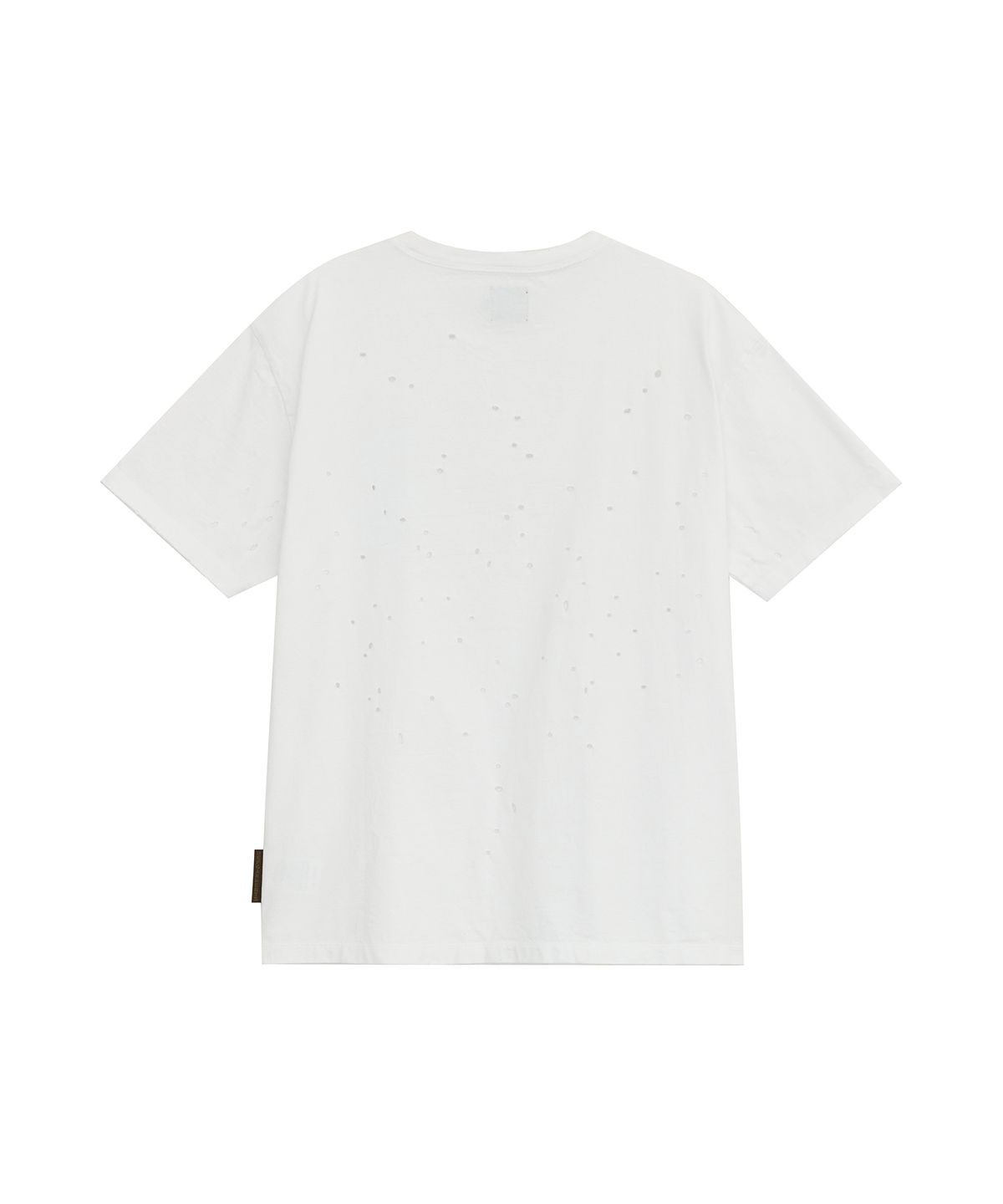 데프가먼츠(DEFGARMENTS) ICY LOGO DAMAGED T-SHIRTS [WHITE]