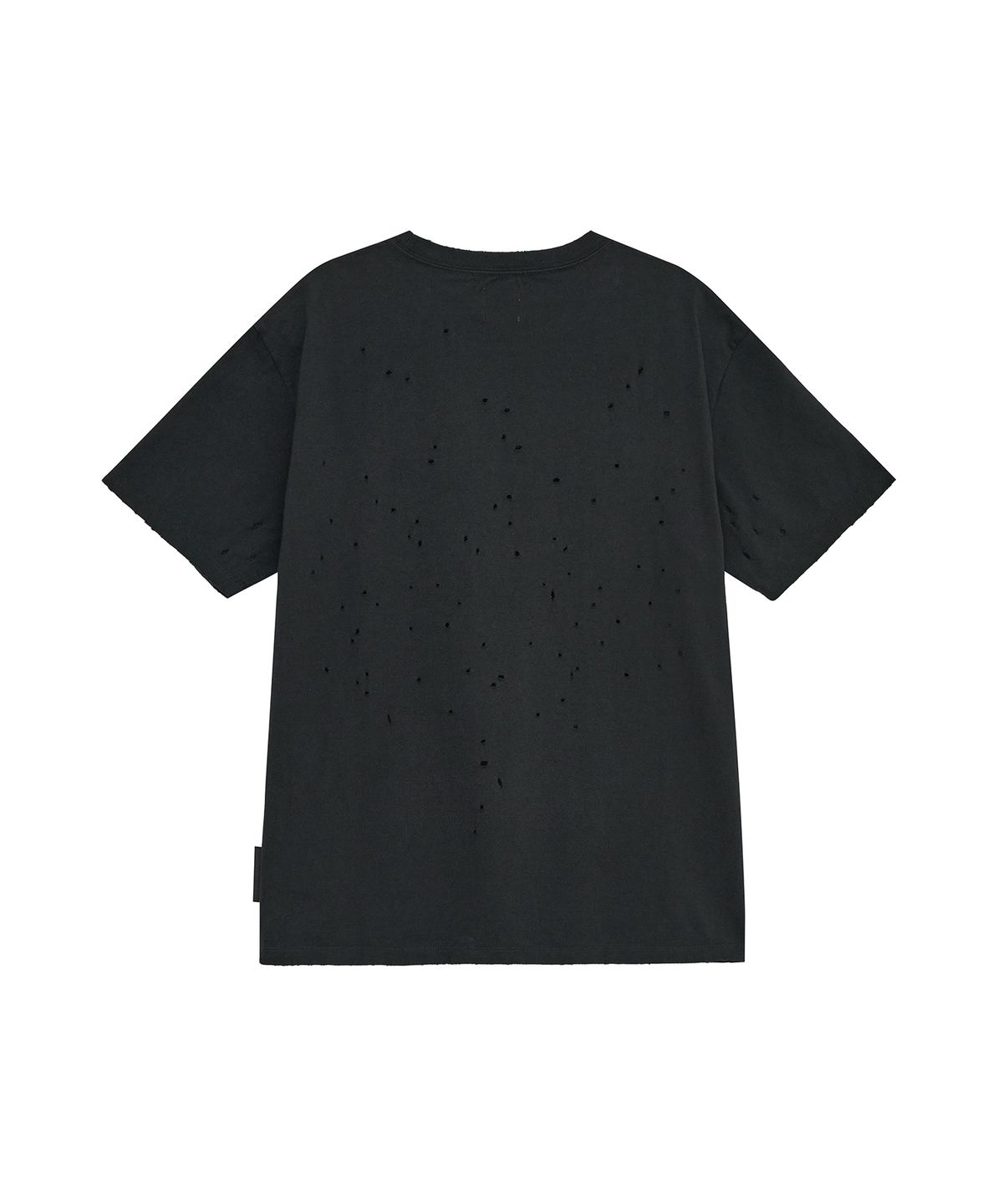 데프가먼츠(DEFGARMENTS) ICY LOGO DAMAGED T-SHIRTS [CHARCOAL]