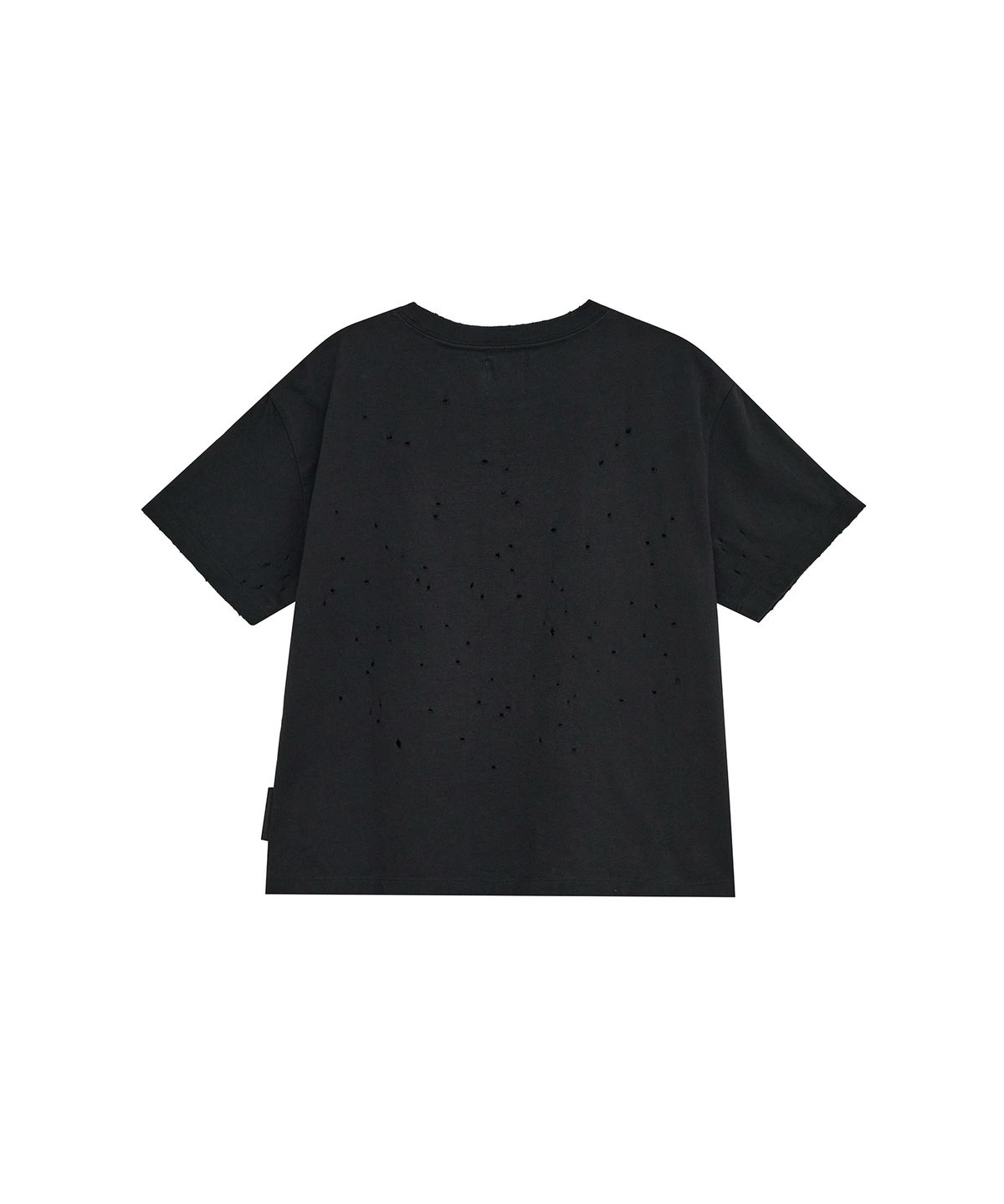 데프가먼츠(DEFGARMENTS) FINGERPRINT DAMAGED T-SHIRTS [CHARCOAL]
