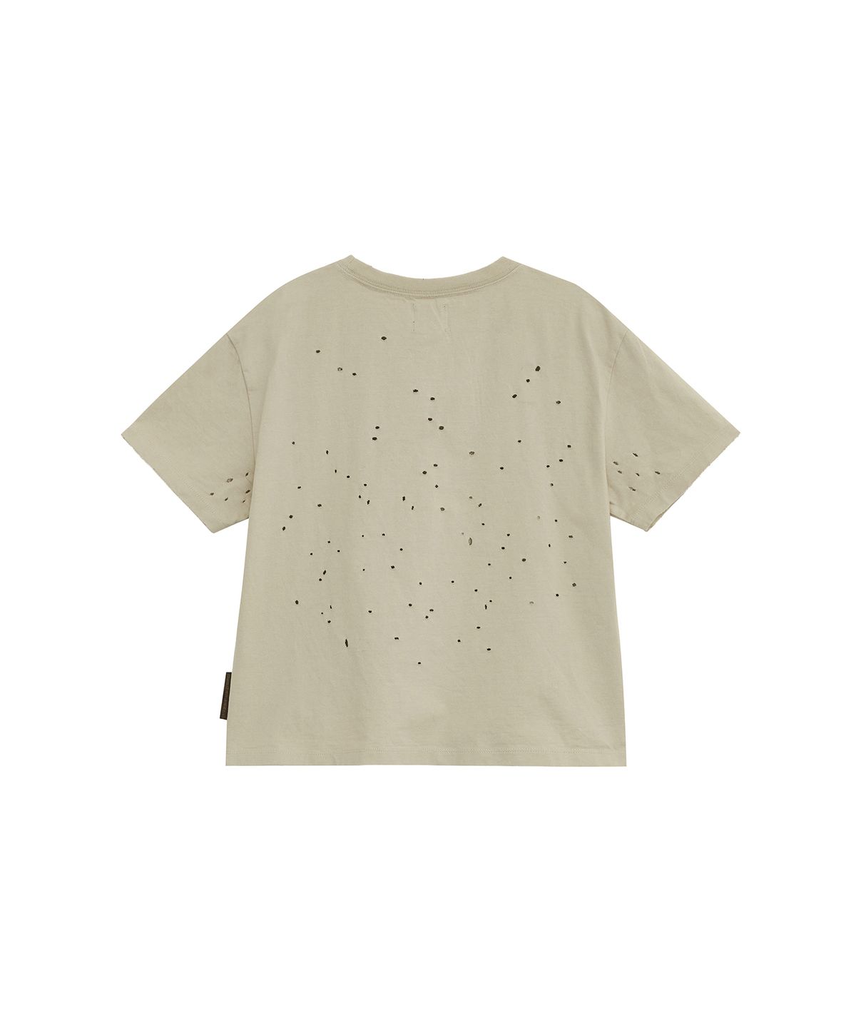 데프가먼츠(DEFGARMENTS) FINGERPRINT DAMAGED T-SHIRTS [BEIGE]