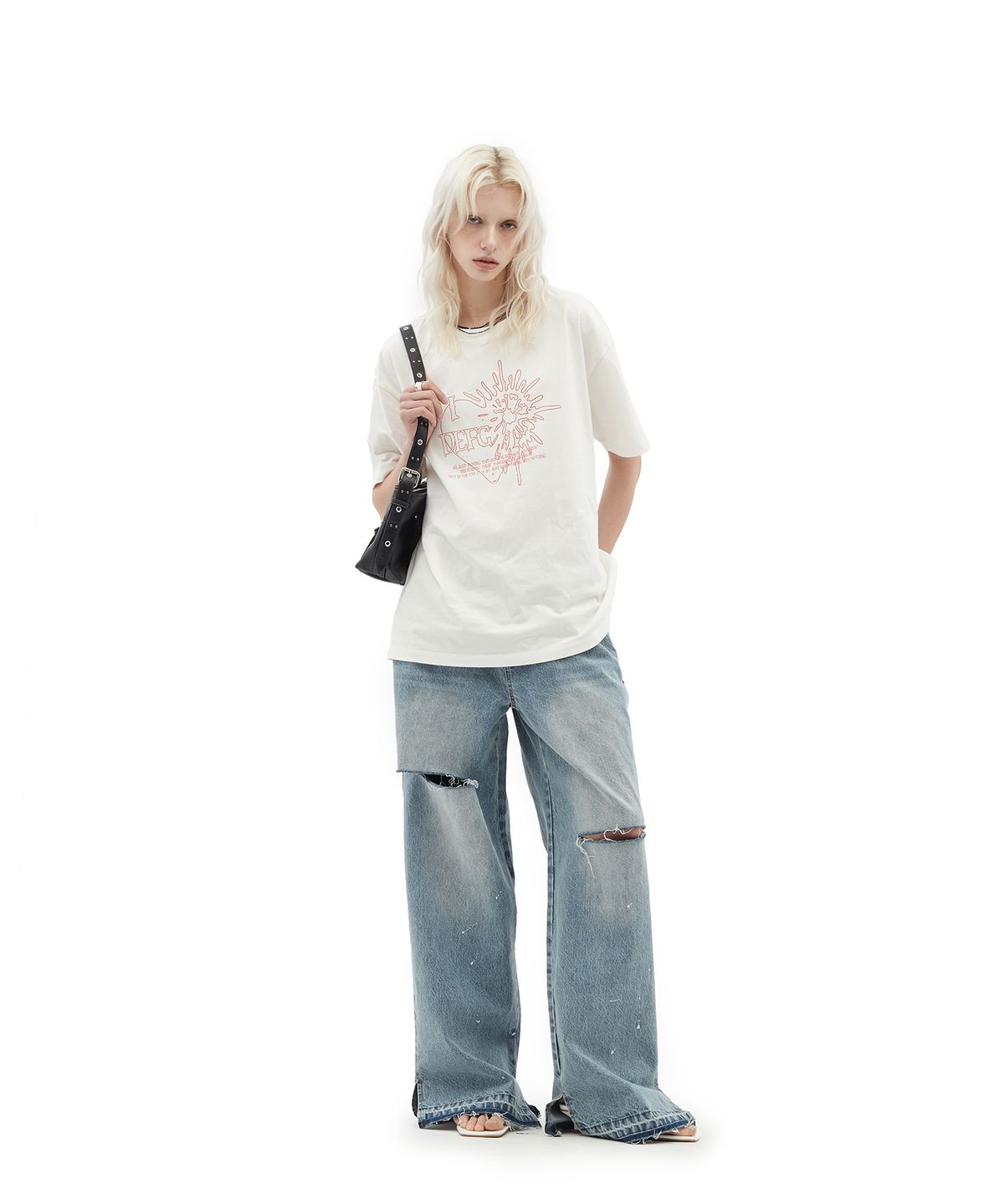데프가먼츠(DEFGARMENTS) SPREAD HEART T-SHIRTS [IVORY]