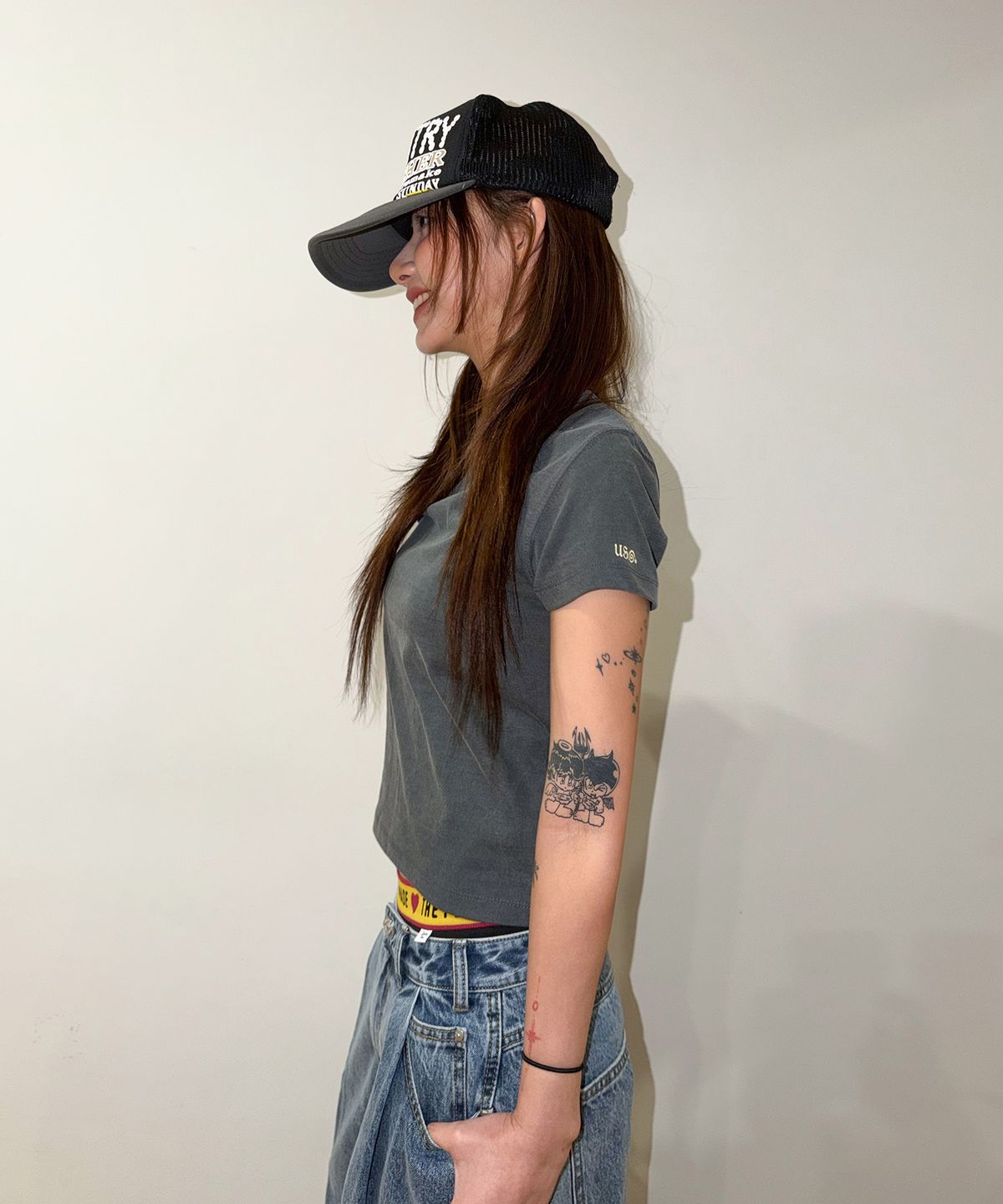 데프가먼츠(DEFGARMENTS) (DEFG X US) SLEEVE LOGO T-SHIRTS [3COLOR]