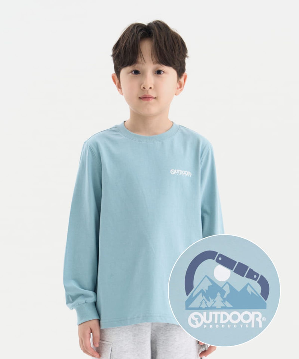 아웃도어 프로덕츠 키즈(OUTDOOR PRODUCTS KIDS) 아웃도어 백 그래픽 티셔츠 (민트) OD261ILS01_MIN