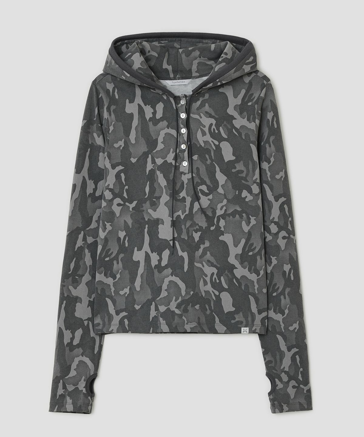 타입서비스(TYPESERVICE) Camo Slim Hoodie [Charcoal]