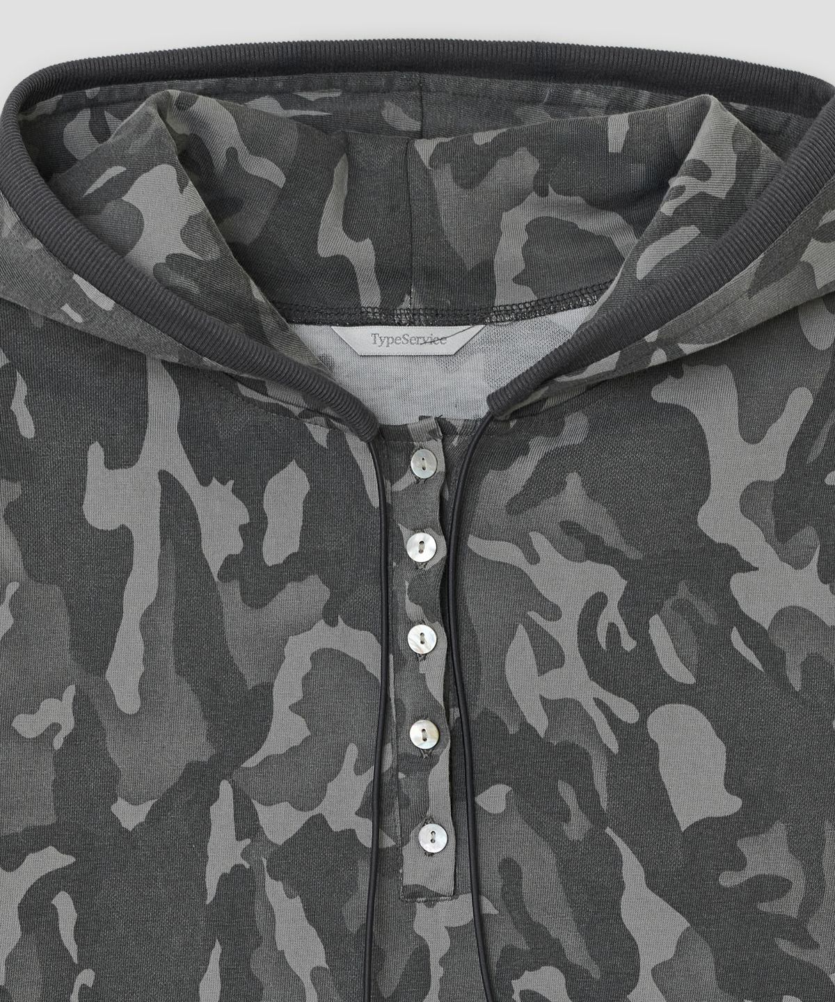 타입서비스(TYPESERVICE) Camo Slim Hoodie [Charcoal]
