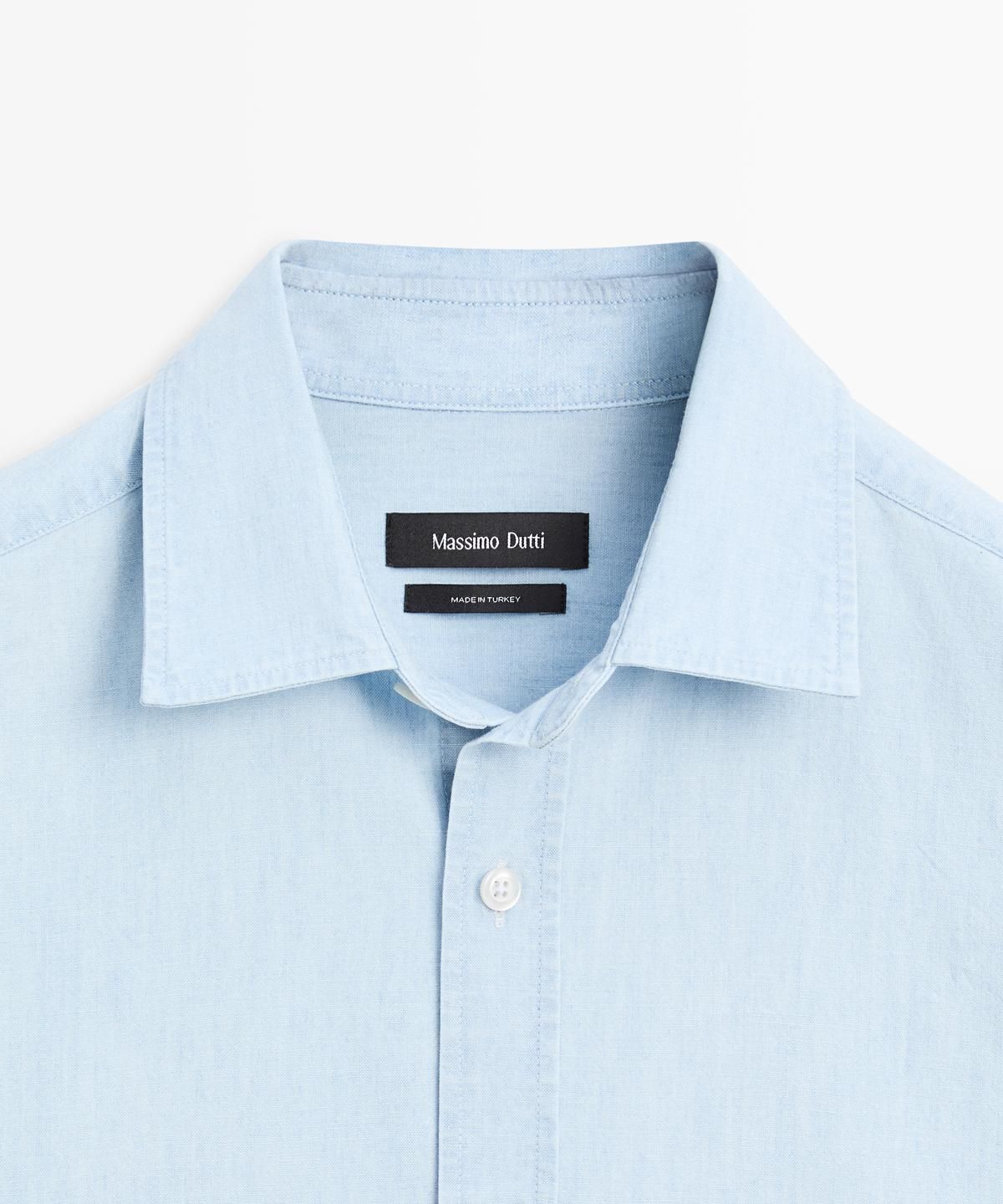 마시모두띠(MASSIMO DUTTI) 100% 코튼 데님 셔츠