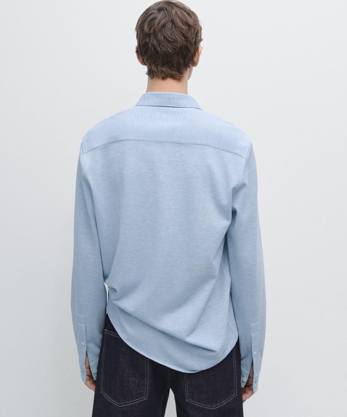 마시모두띠(MASSIMO DUTTI) 레귤러핏 멜란지 셔츠