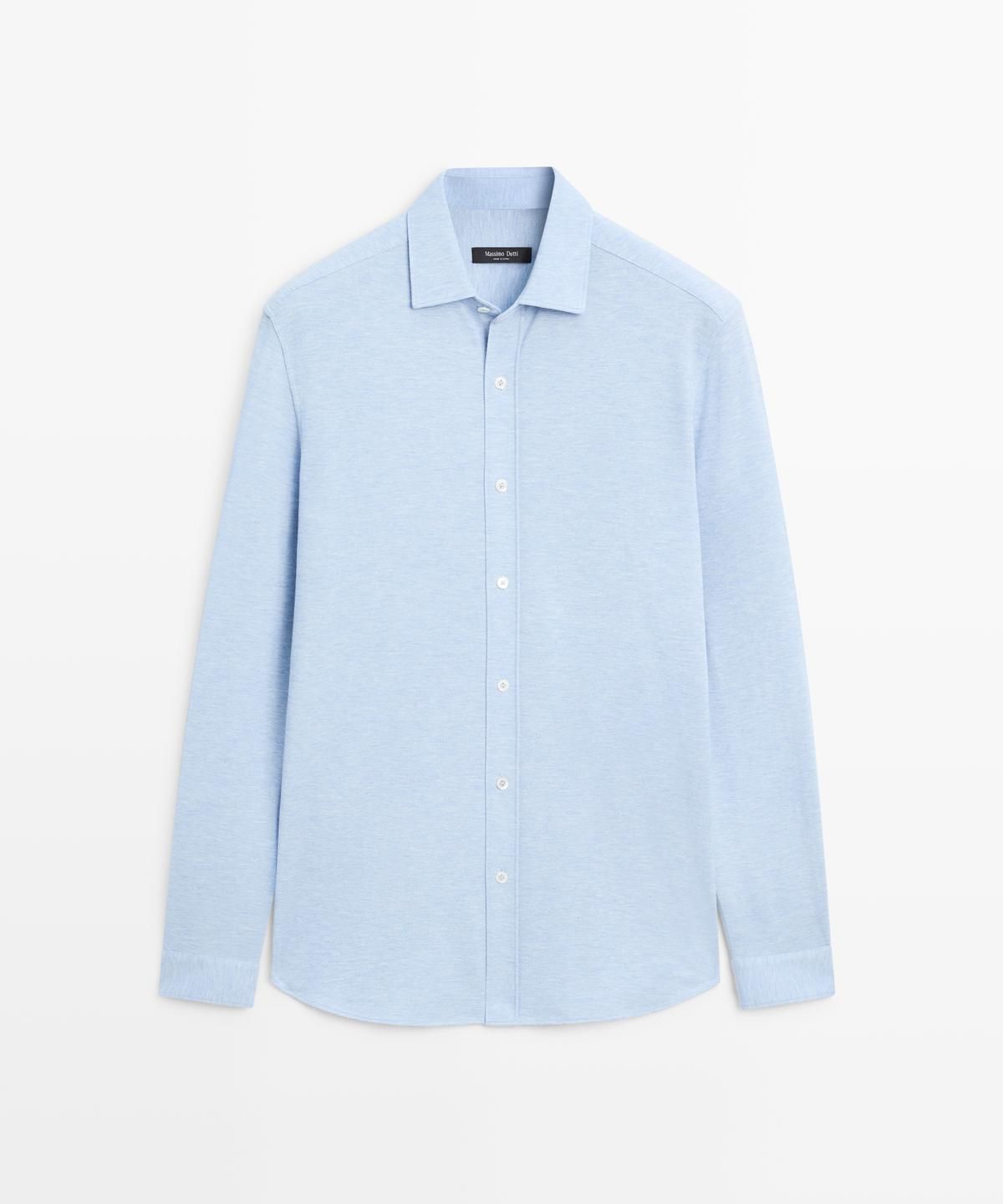 마시모두띠(MASSIMO DUTTI) 레귤러핏 멜란지 셔츠