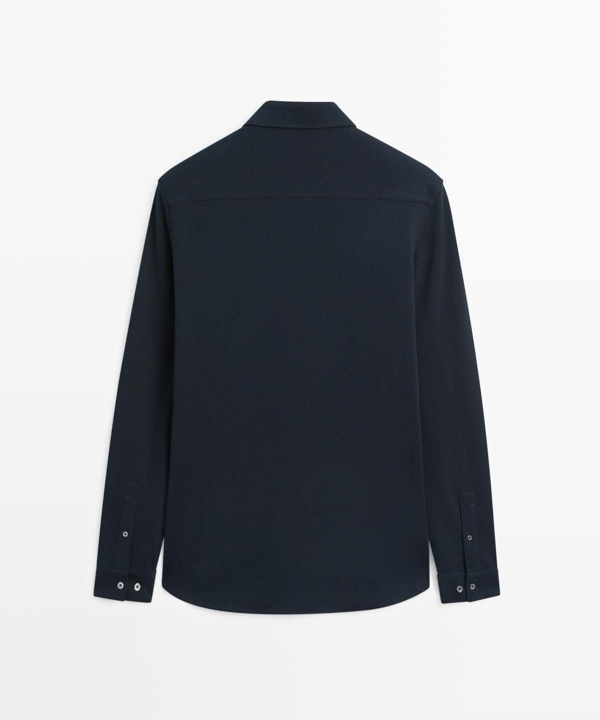 마시모두띠(MASSIMO DUTTI) 레귤러핏 멜란지 셔츠