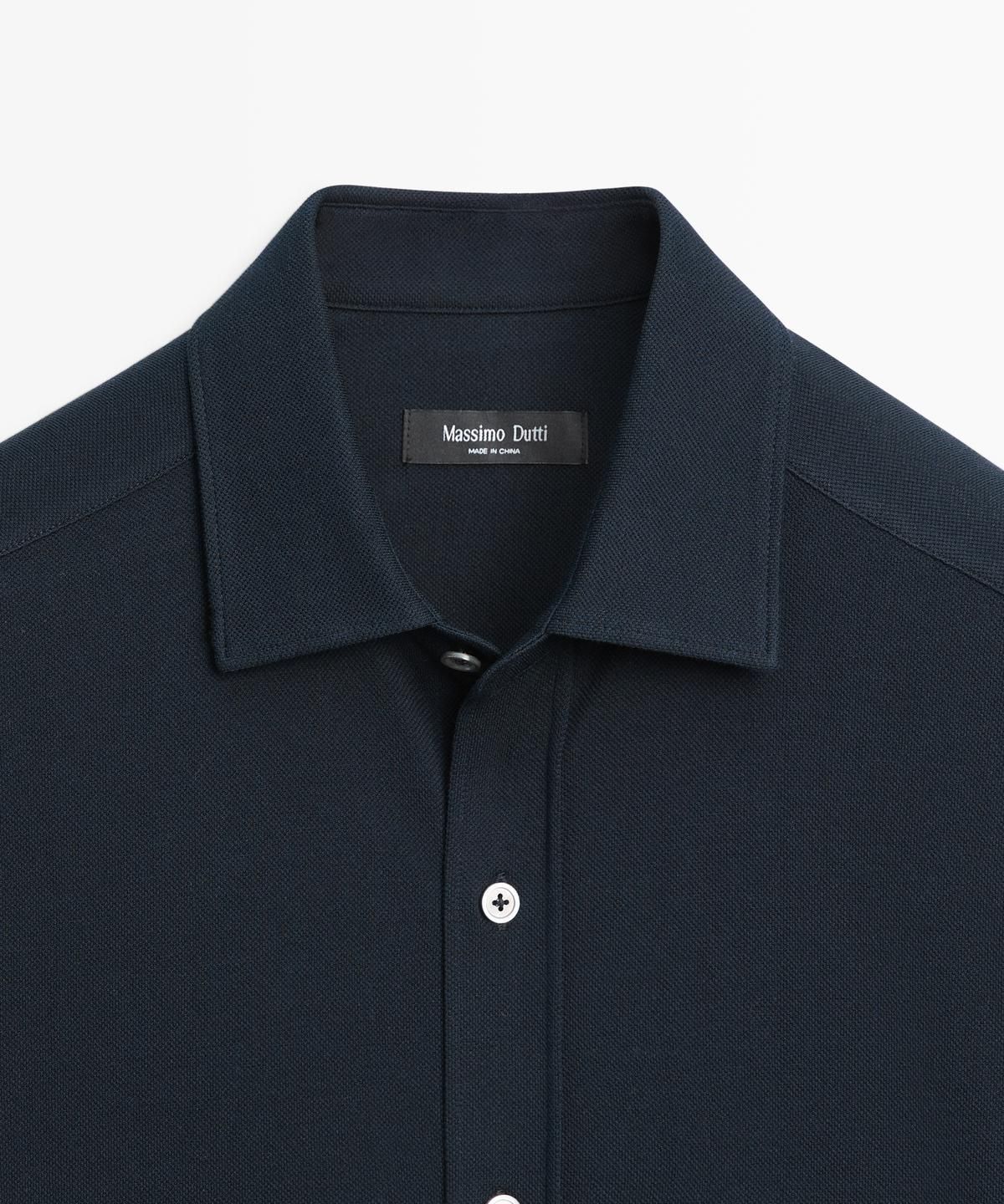 마시모두띠(MASSIMO DUTTI) 레귤러핏 멜란지 셔츠