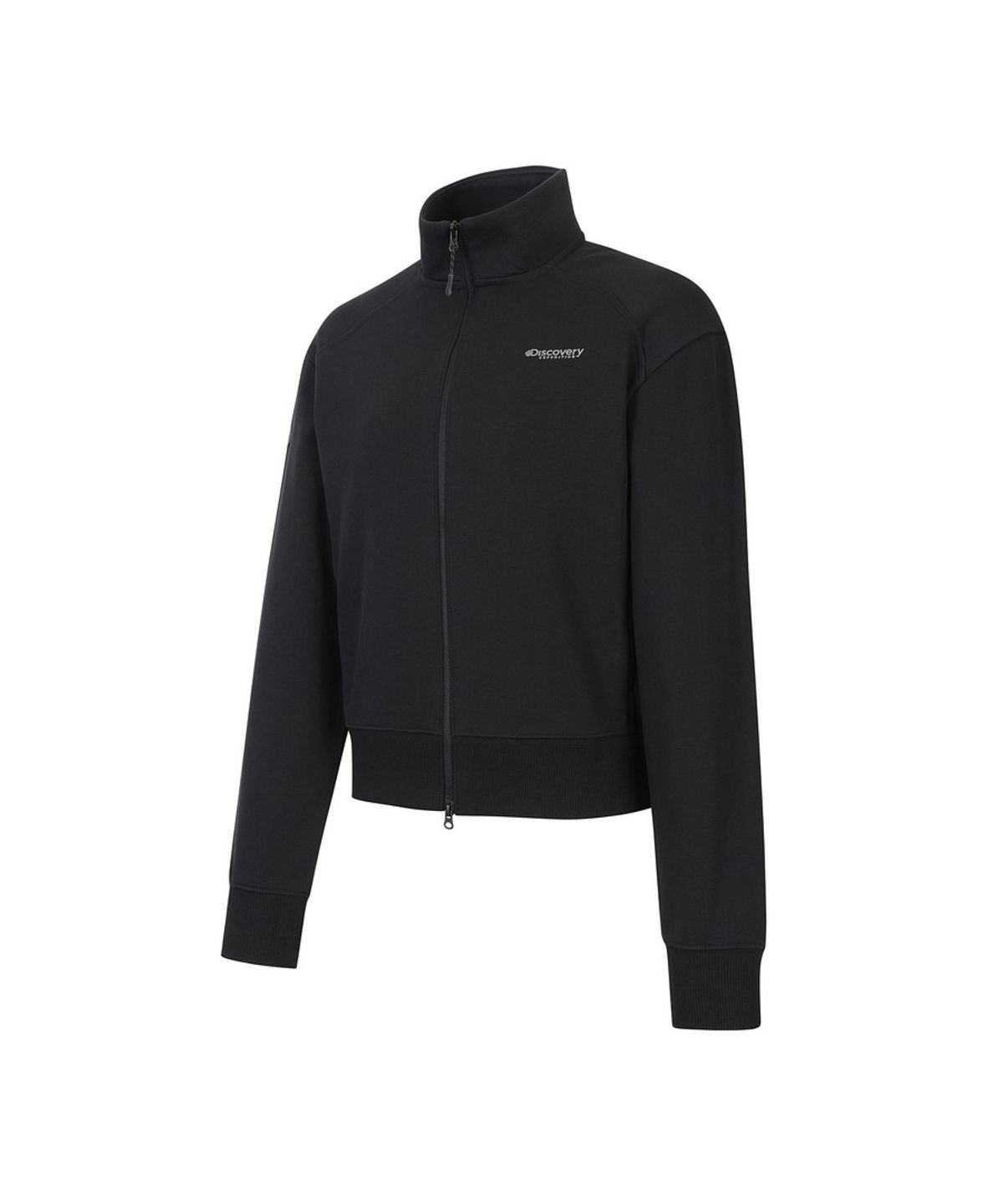 디스커버리 익스페디션(DISCOVERY EXPEDITION) 여성 에센셜 니트 트레이닝 하이넥 자켓 (BLACK)