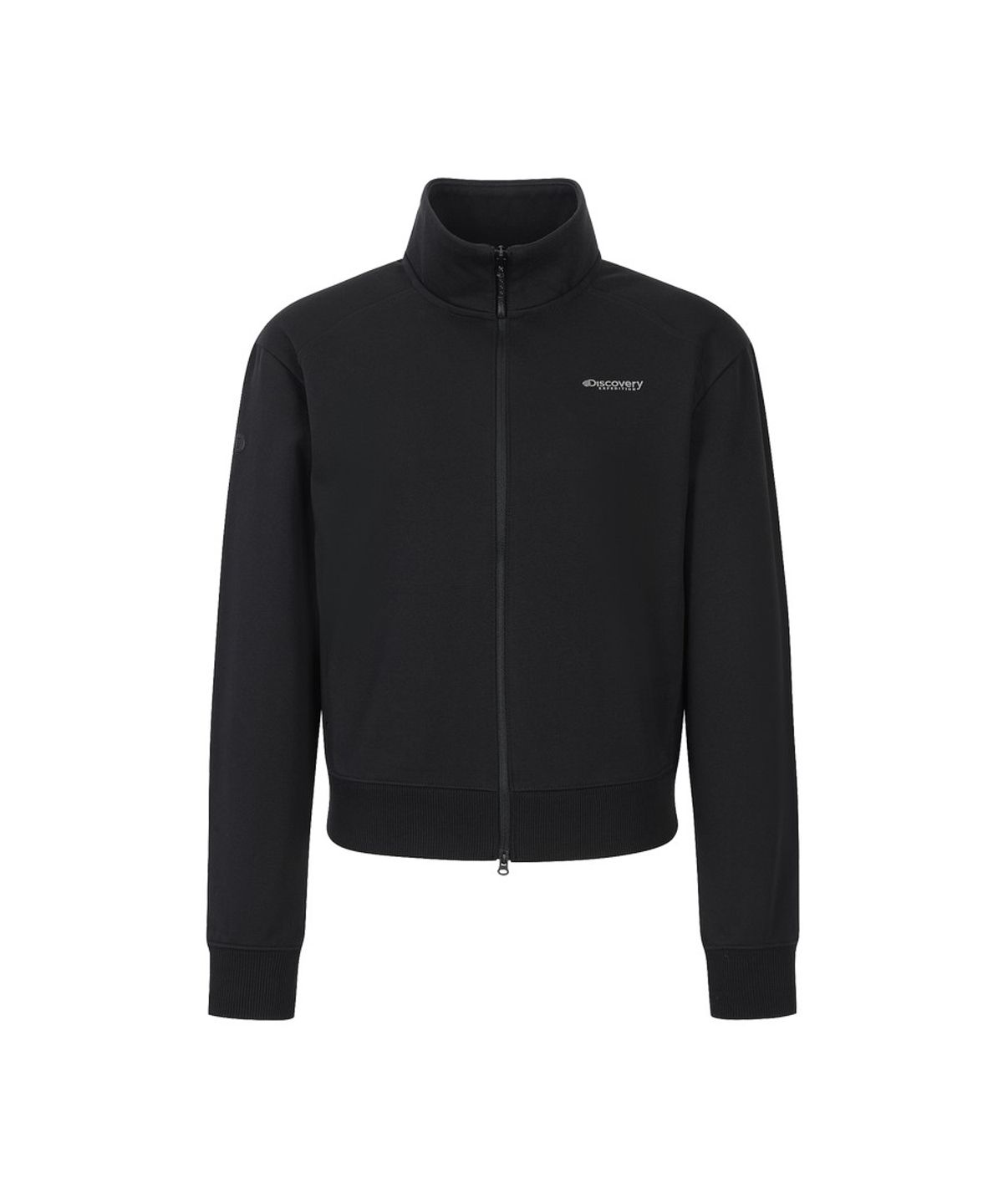 디스커버리 익스페디션(DISCOVERY EXPEDITION) 여성 에센셜 니트 트레이닝 하이넥 자켓 (BLACK)