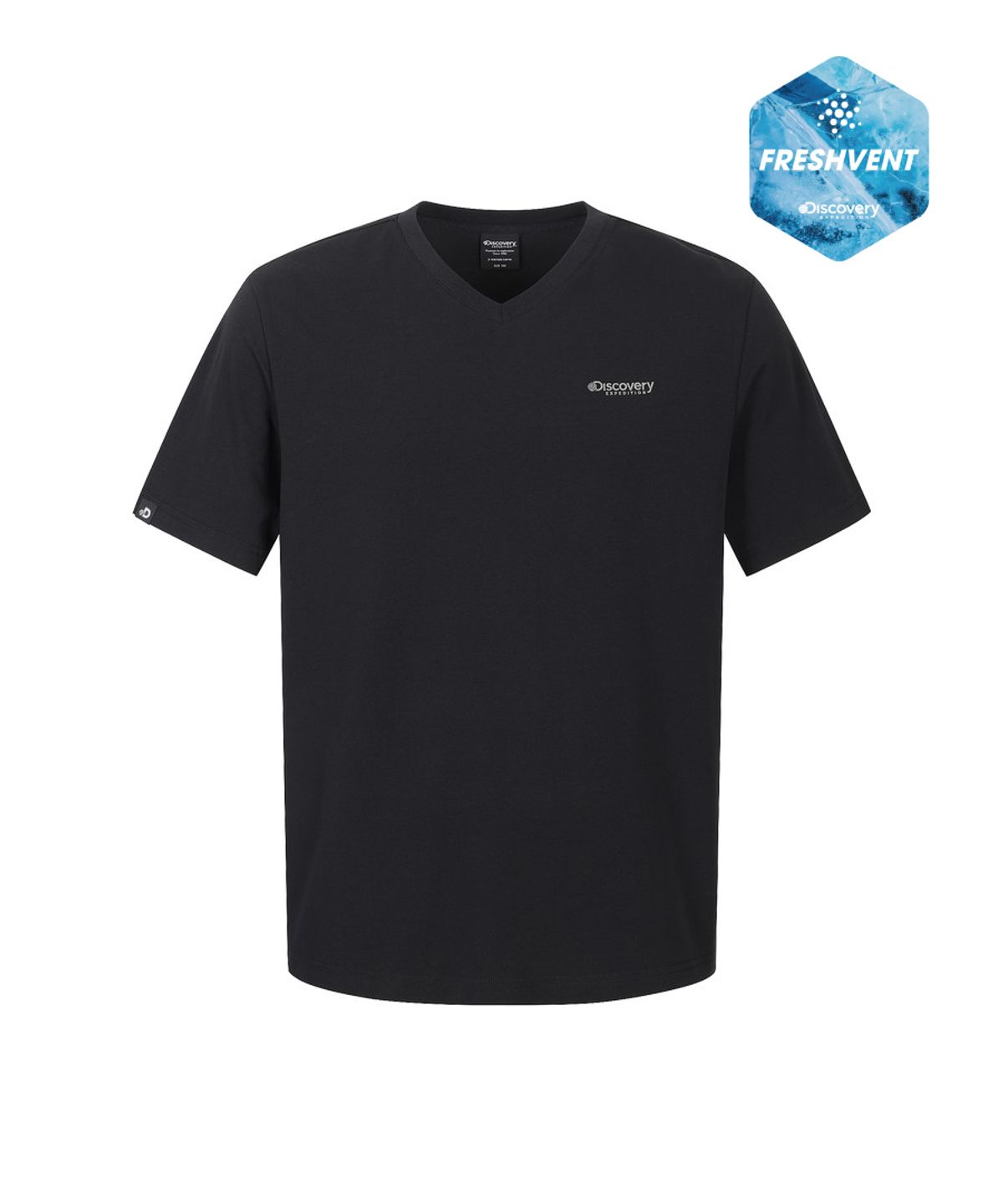 디스커버리 익스페디션(DISCOVERY EXPEDITION) 유니 프레시벤트 브이넥 반팔티셔츠 (BLACK)