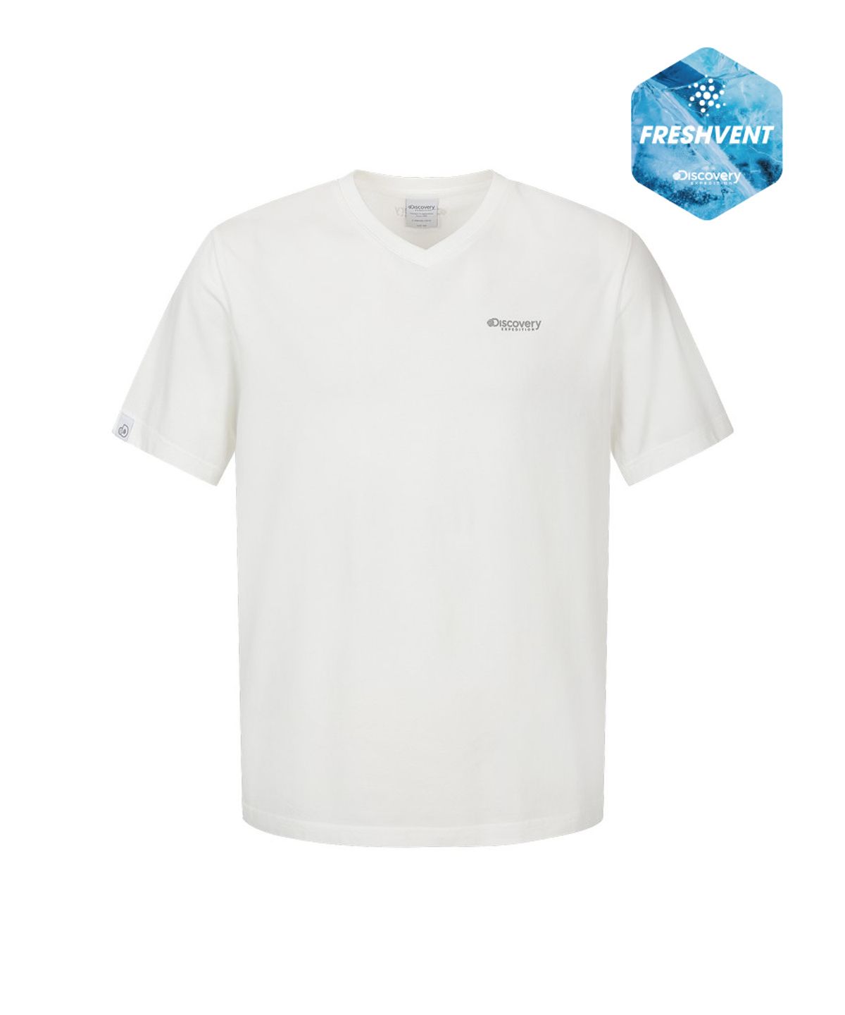디스커버리 익스페디션(DISCOVERY EXPEDITION) 유니 프레시벤트 브이넥 반팔티셔츠 (WHITE)