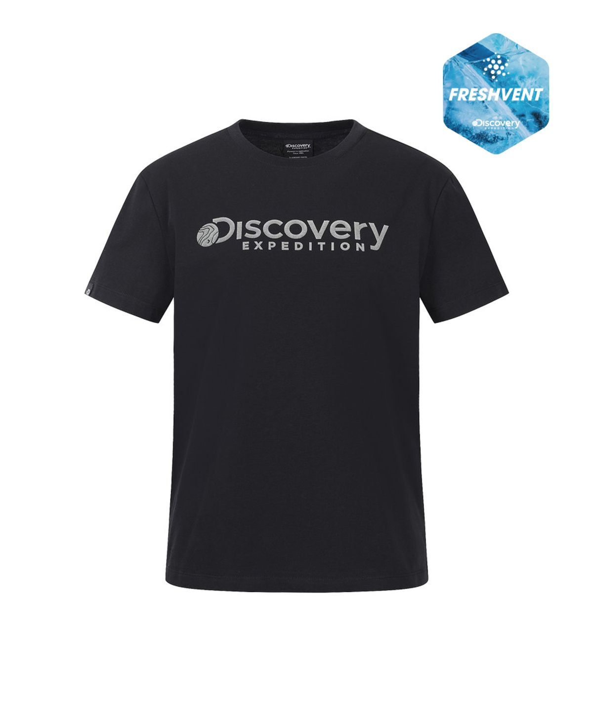 디스커버리 익스페디션(DISCOVERY EXPEDITION) 여성 프레시벤트 로건 반팔티셔츠 (BLACK)