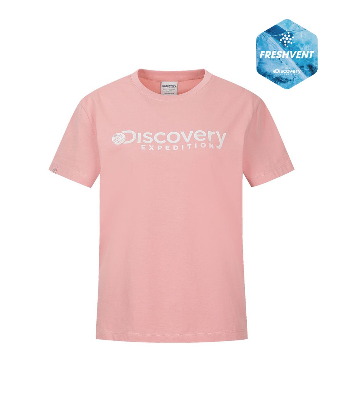 디스커버리 익스페디션(DISCOVERY EXPEDITION) 여성 프레시벤트 로건 반팔티셔츠 (Peach)