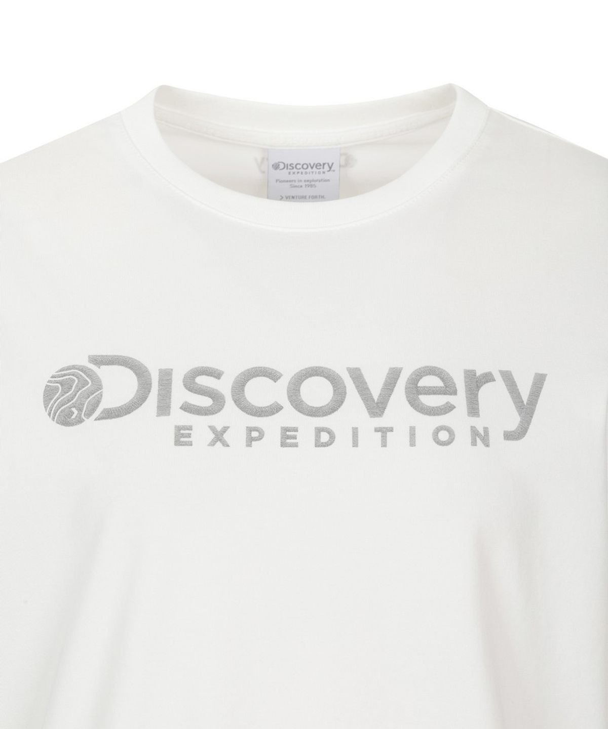 디스커버리 익스페디션(DISCOVERY EXPEDITION) 여성 프레시벤트 로건 반팔티셔츠 (WHITE)