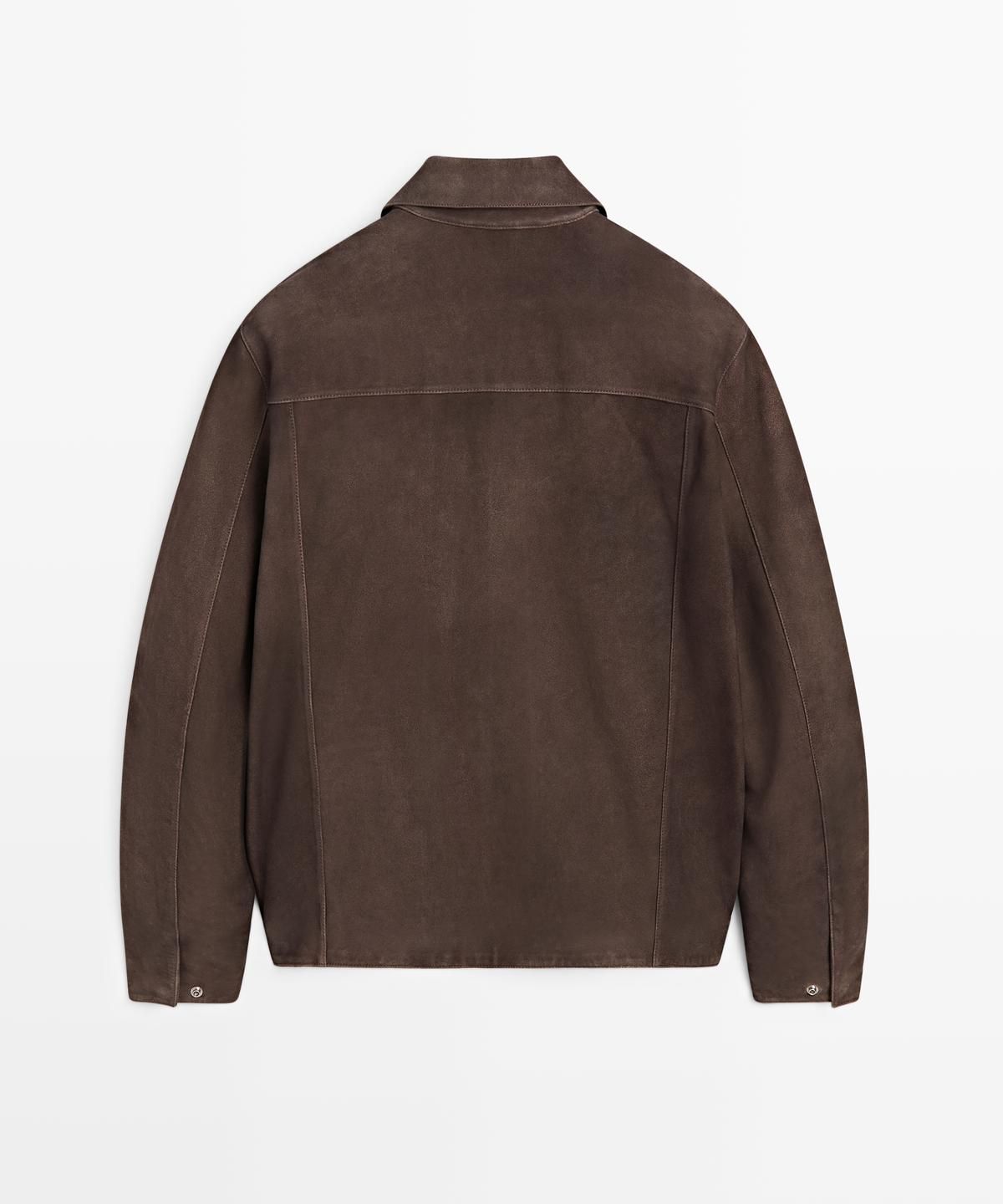 마시모두띠(MASSIMO DUTTI) 스웨이드 레더 재킷