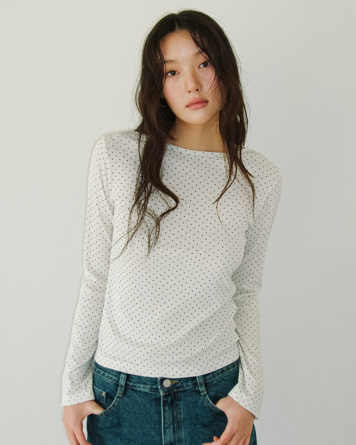 해비즘(HAVISM) (2PACK)GOLJI BOAT NECK L/S TEE(9COLOR)