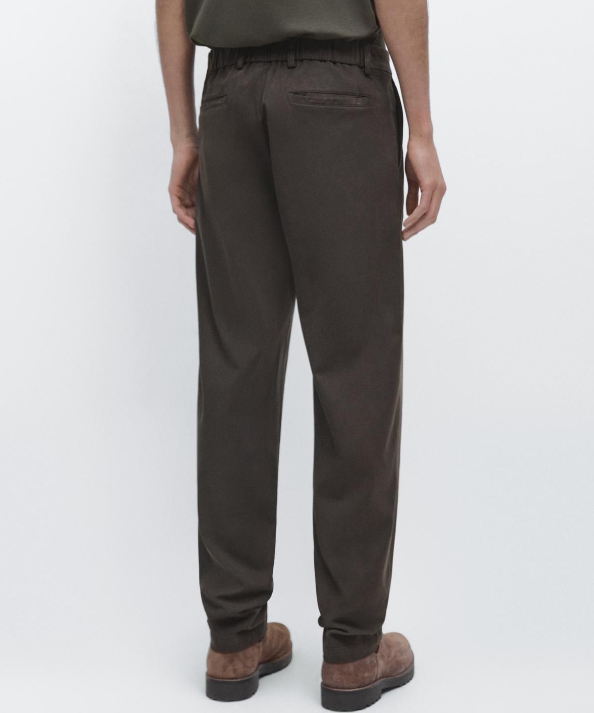 마시모두띠(MASSIMO DUTTI) 코튼 블렌드 조거핏 팬츠