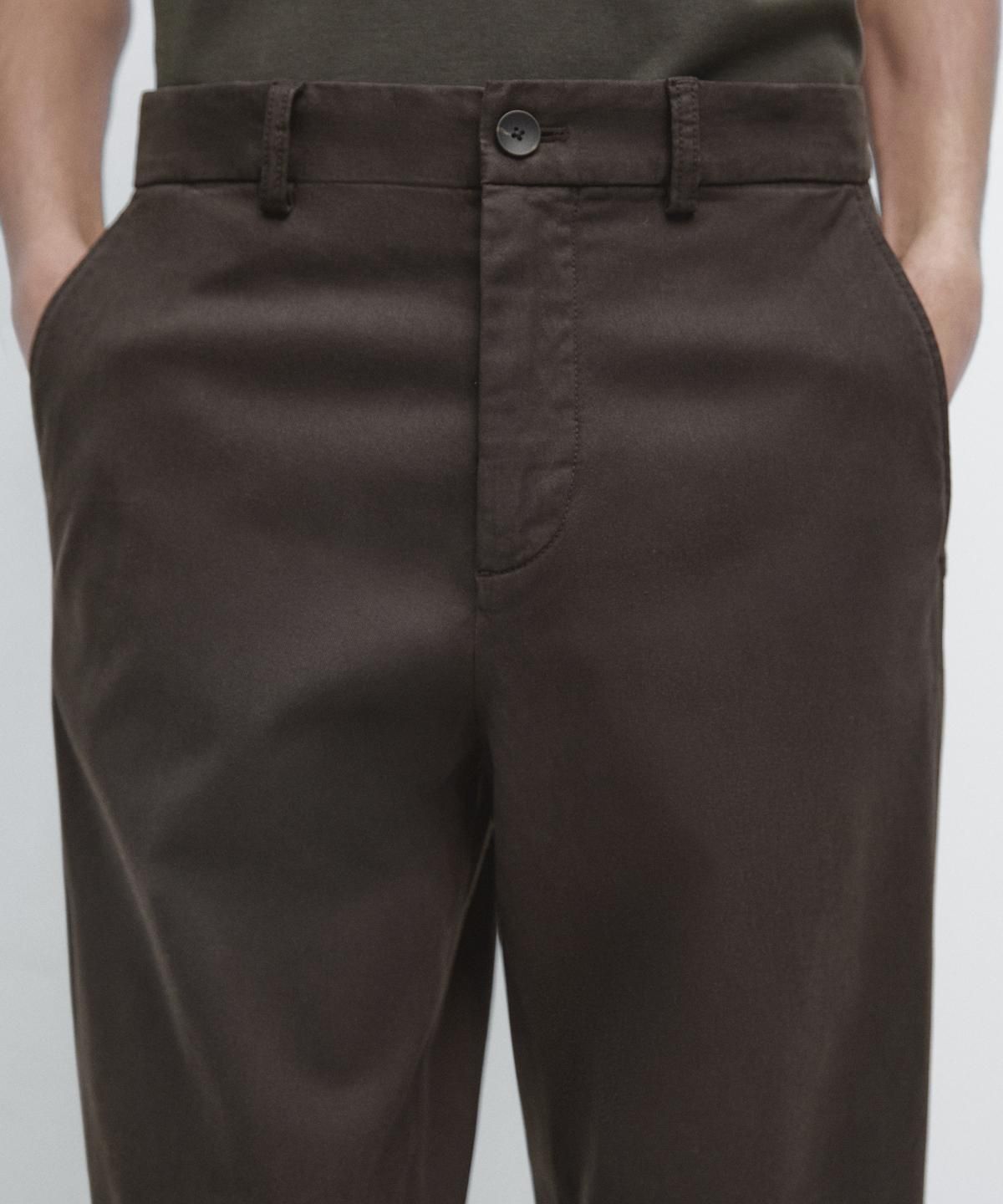 마시모두띠(MASSIMO DUTTI) 코튼 블렌드 조거핏 팬츠