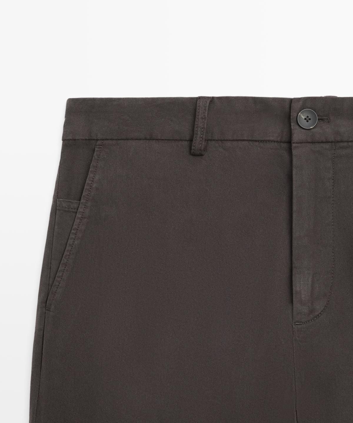마시모두띠(MASSIMO DUTTI) 코튼 블렌드 조거핏 팬츠